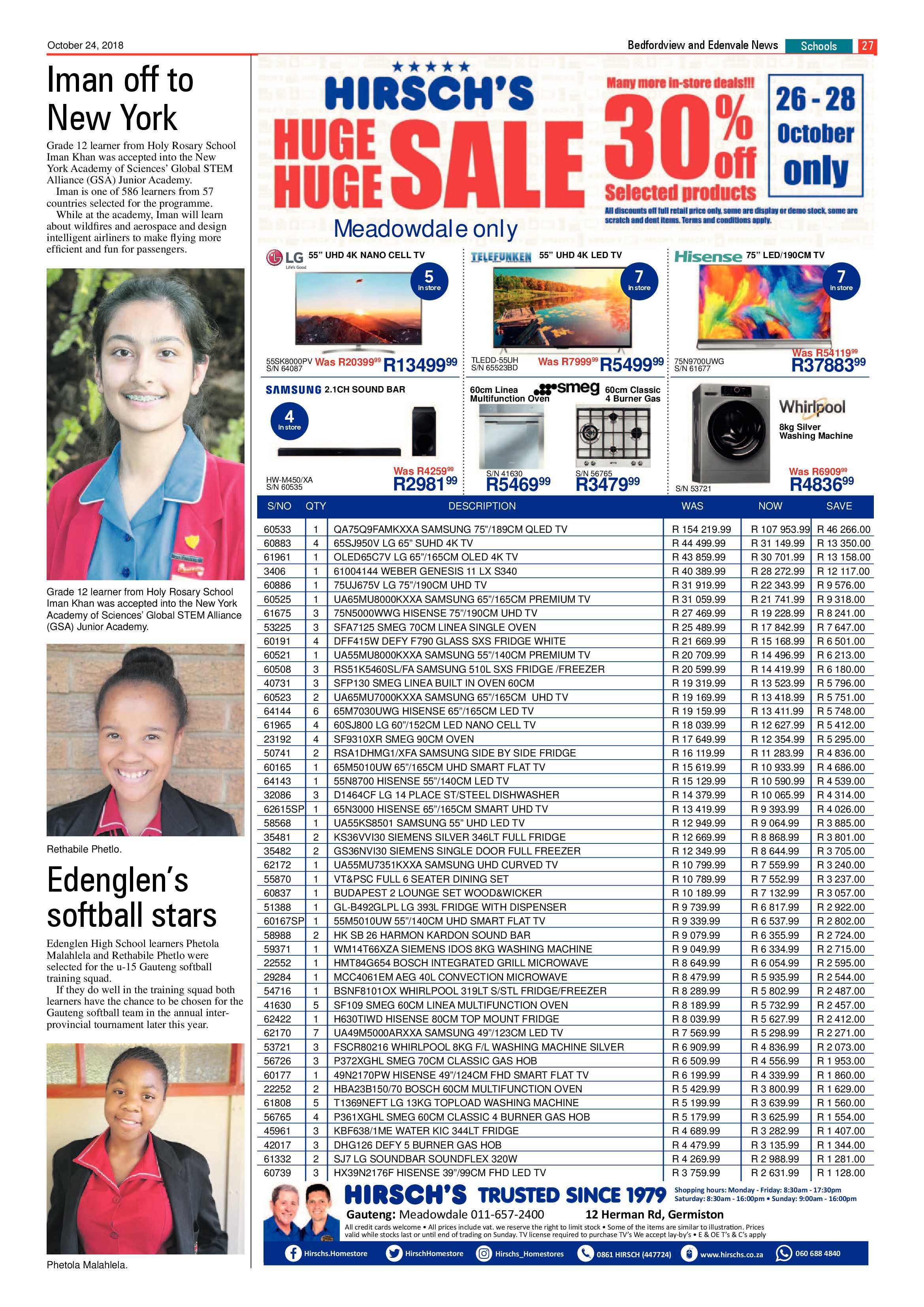 Bedfordview and Edenvale News 24 October 2018 page 27