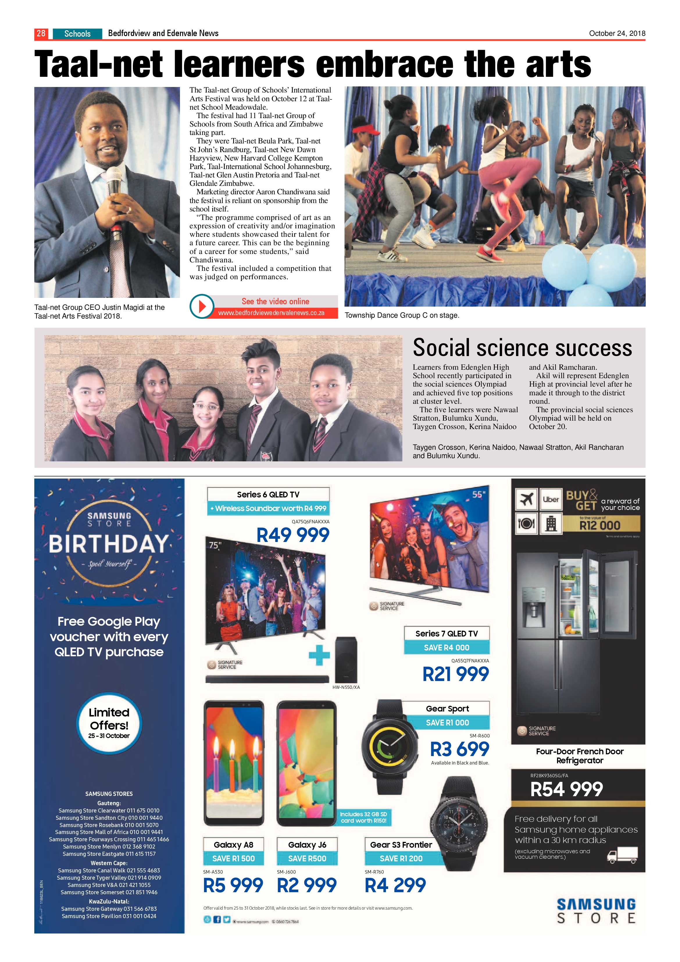 Bedfordview and Edenvale News 24 October 2018 page 28