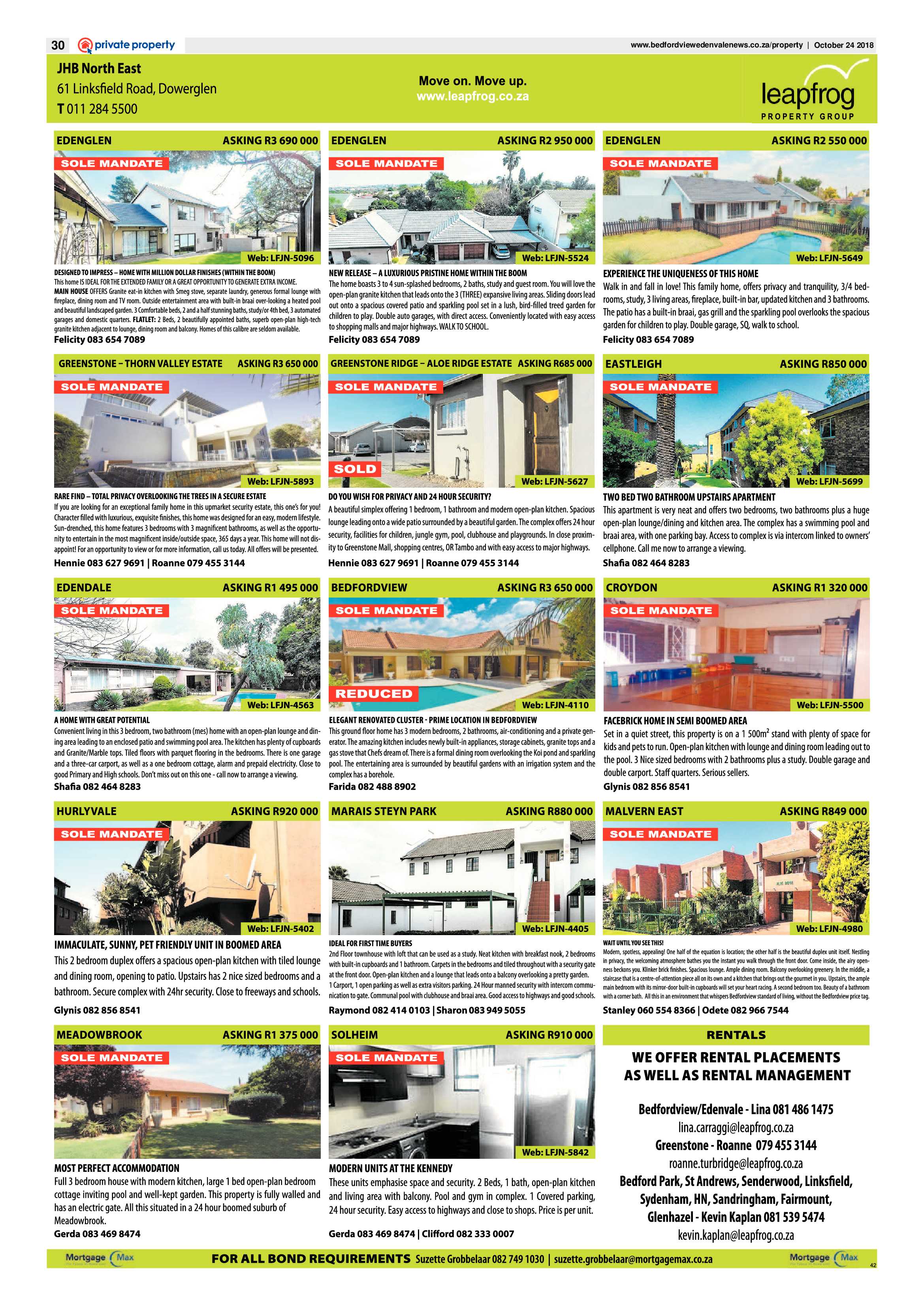 Bedfordview and Edenvale News 24 October 2018 page 30