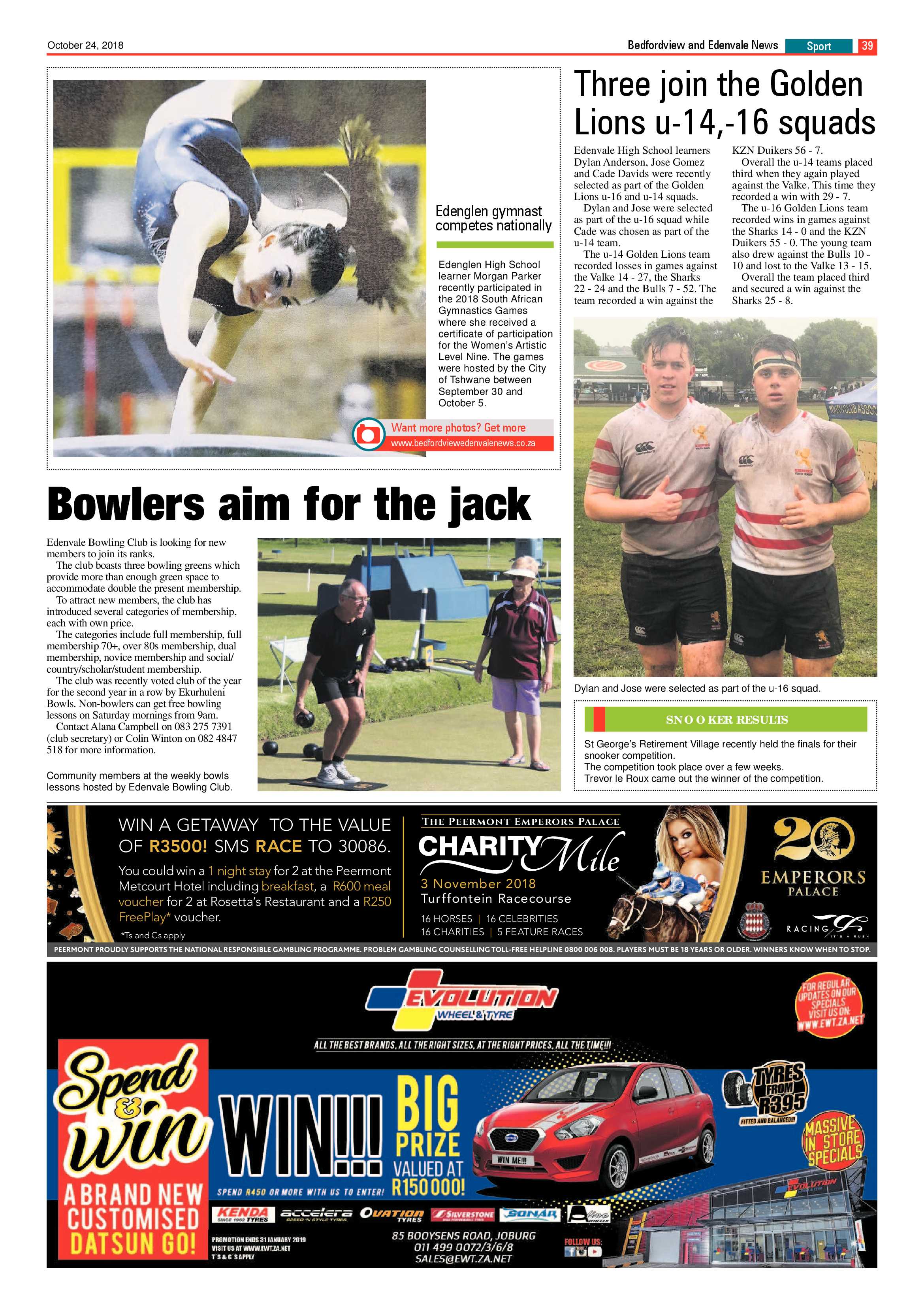 Bedfordview and Edenvale News 24 October 2018 page 39