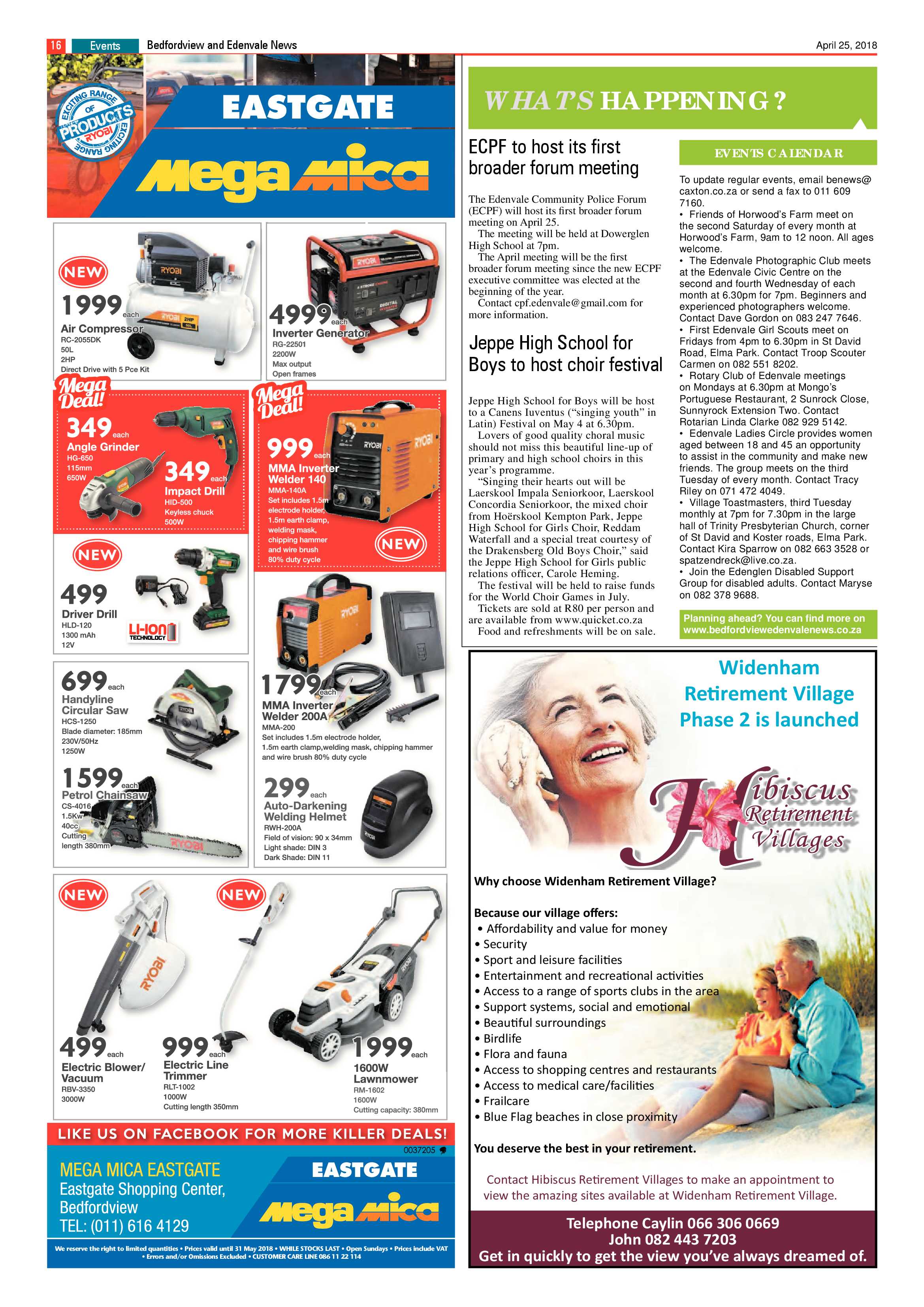Bedfordview and Edenvale News 25 April 2018 page 16