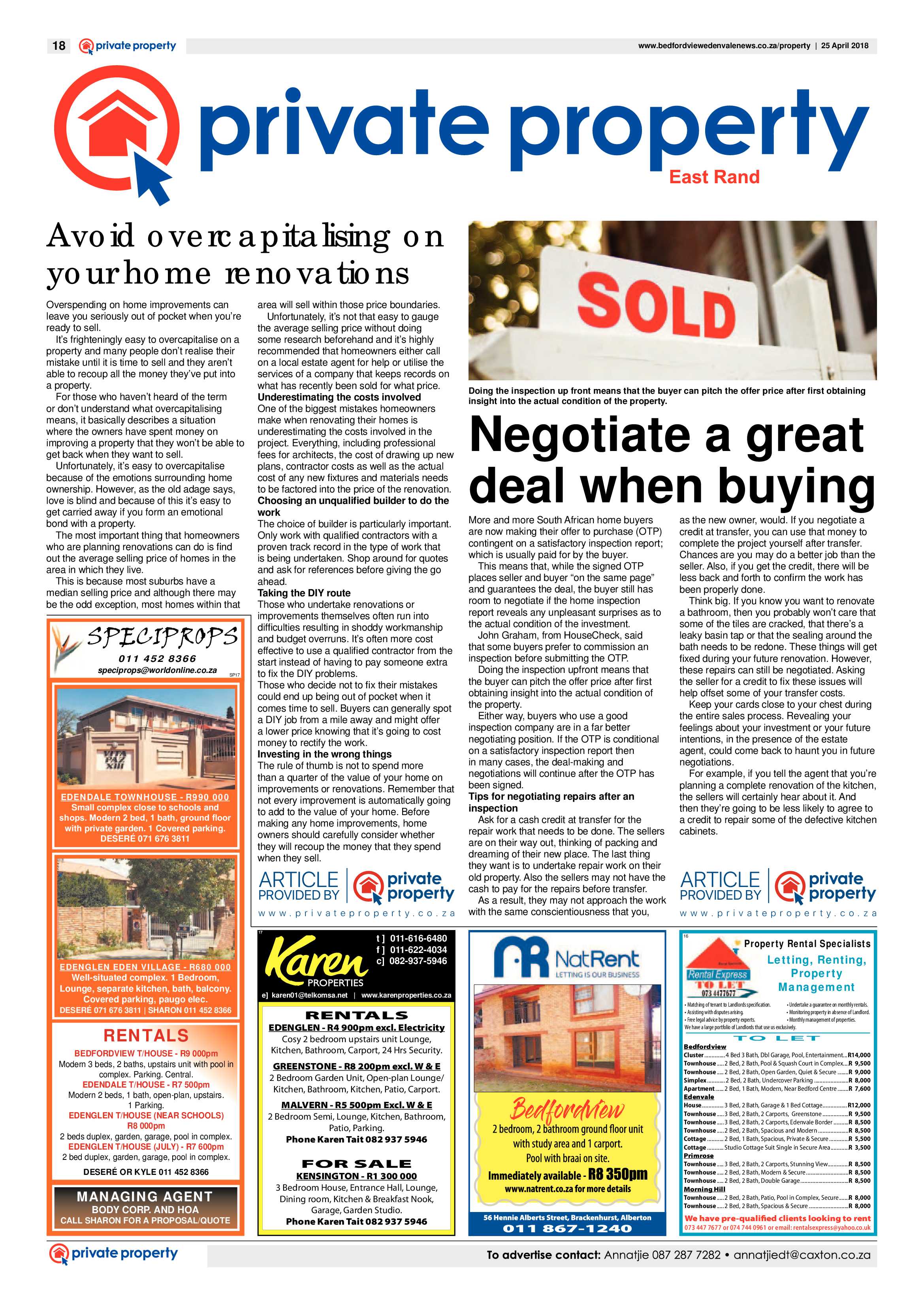 Bedfordview and Edenvale News 25 April 2018 page 18