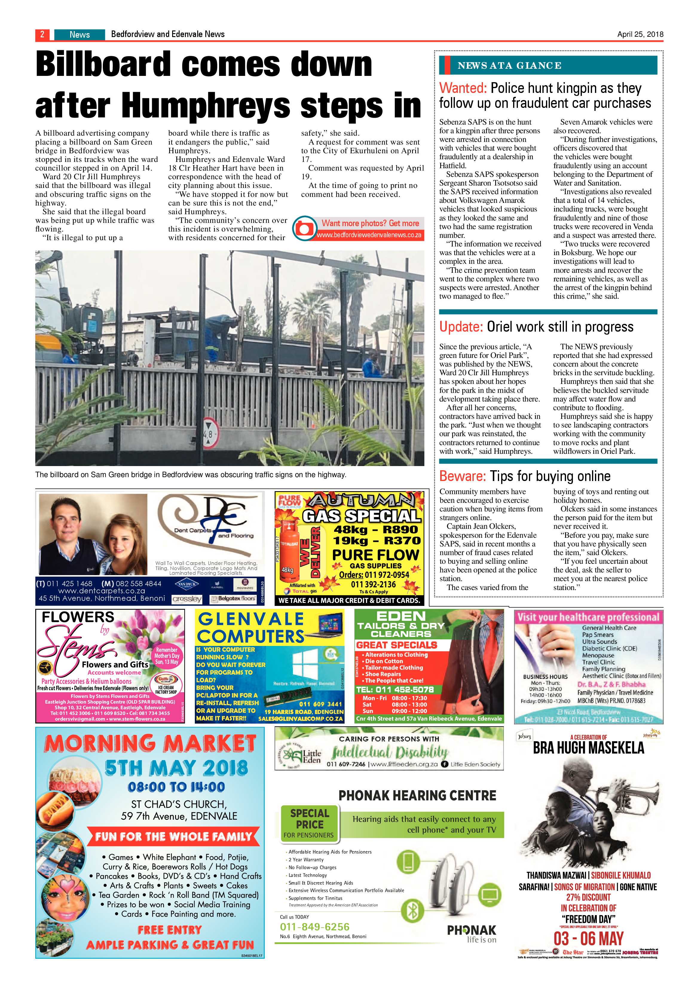 Bedfordview and Edenvale News 25 April 2018 page 2