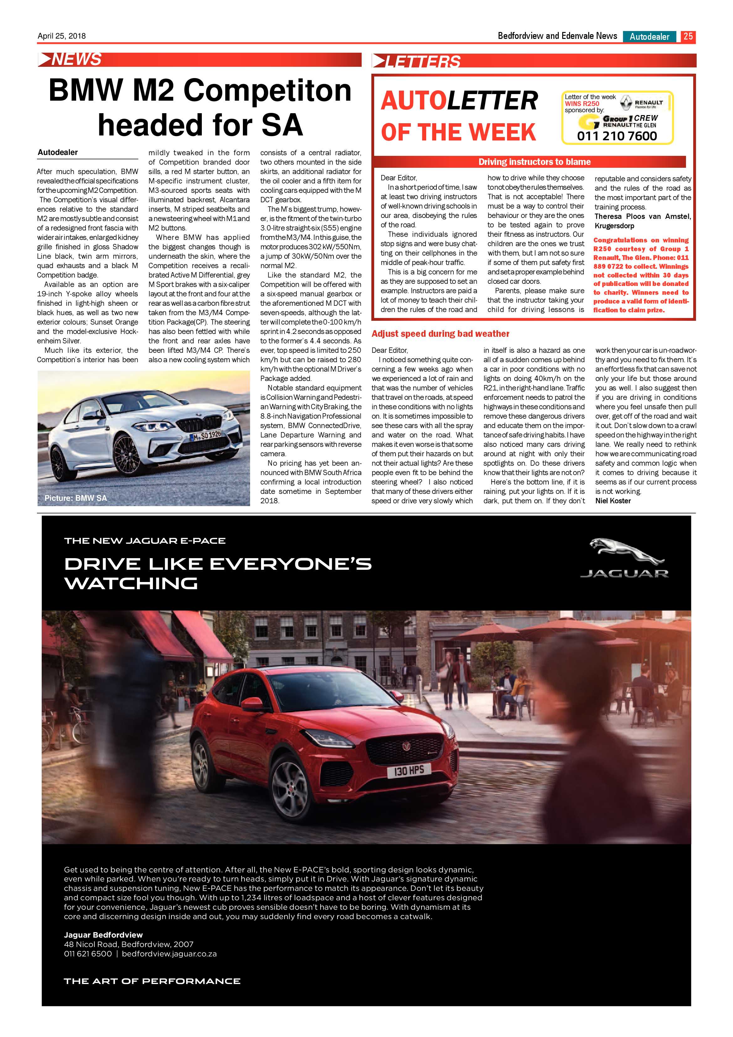 Bedfordview and Edenvale News 25 April 2018 page 25