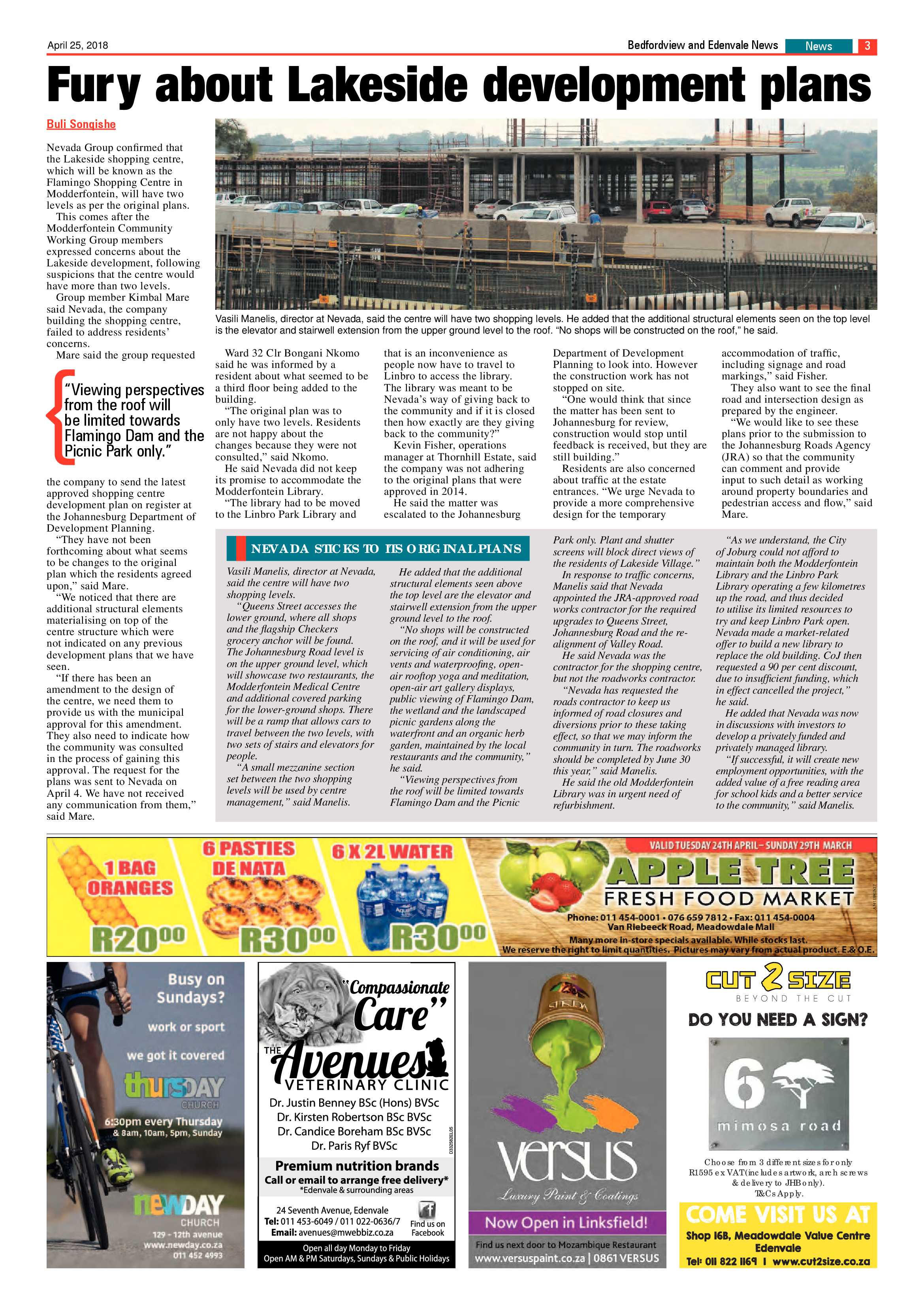 Bedfordview and Edenvale News 25 April 2018 page 3