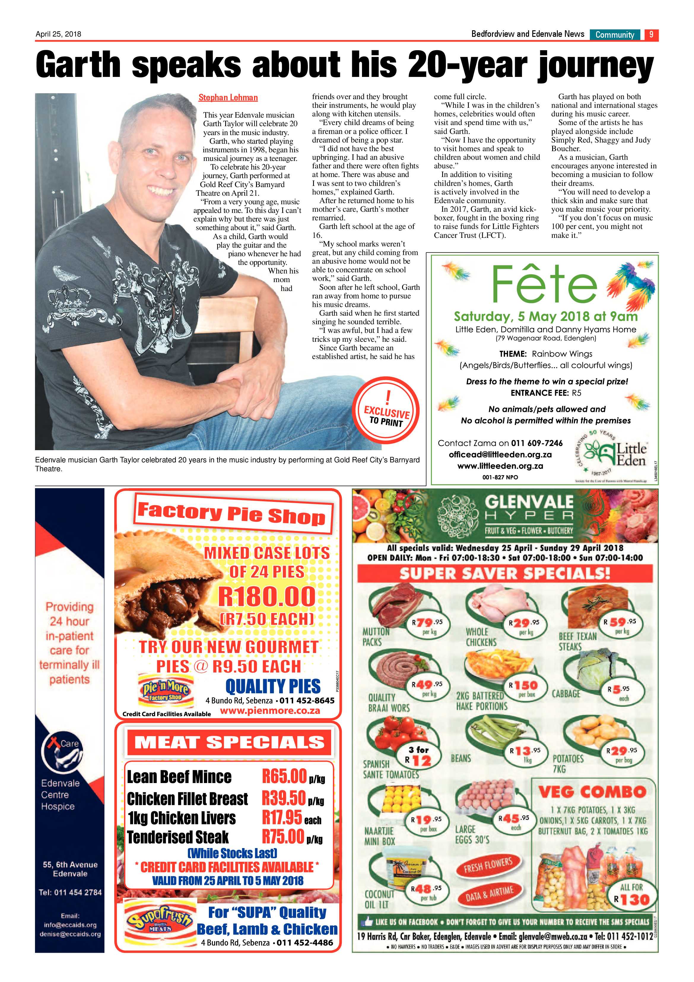 Bedfordview and Edenvale News 25 April 2018 page 9