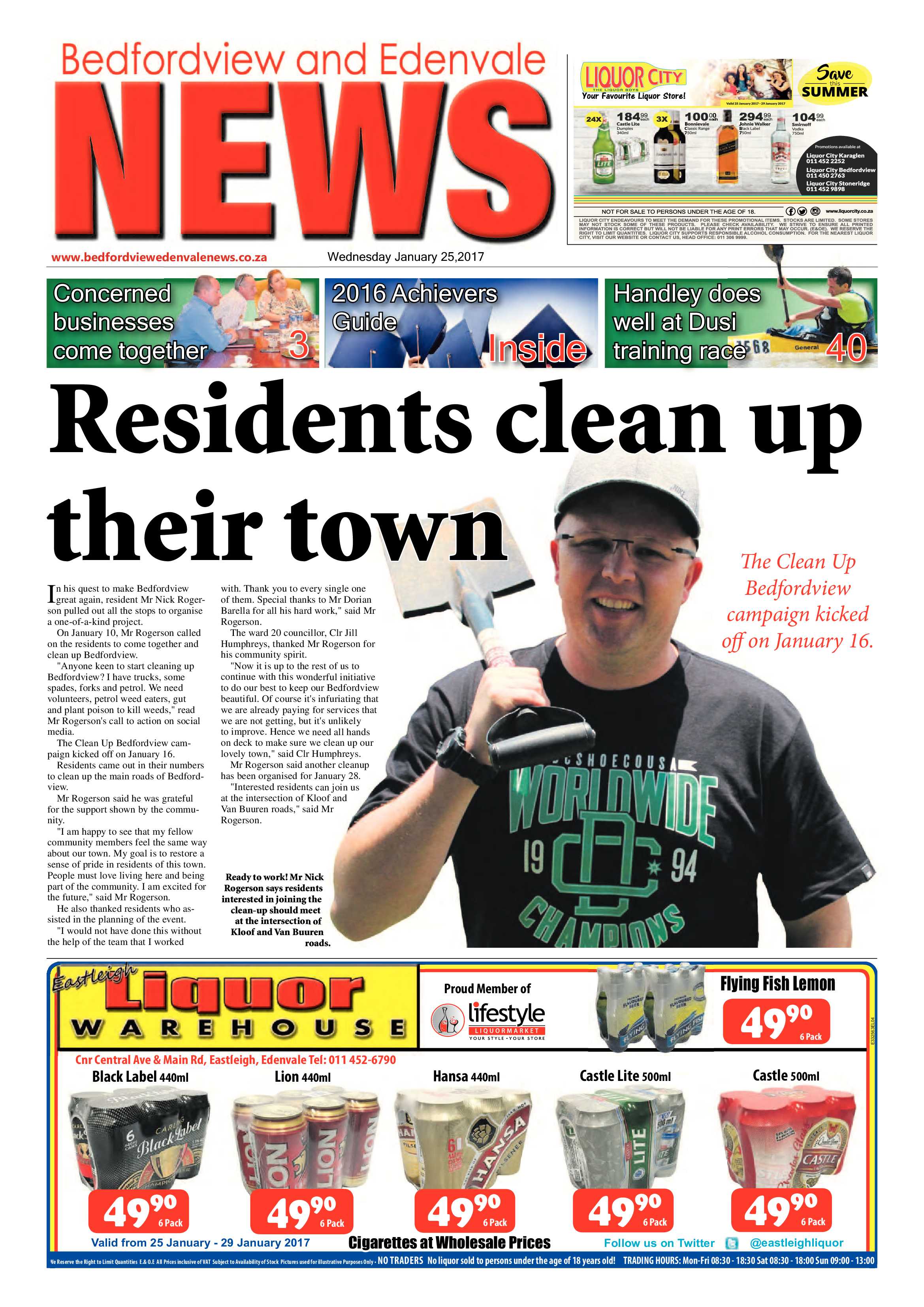 Bedfordview and Edenvale News 25 January 2017 page 1