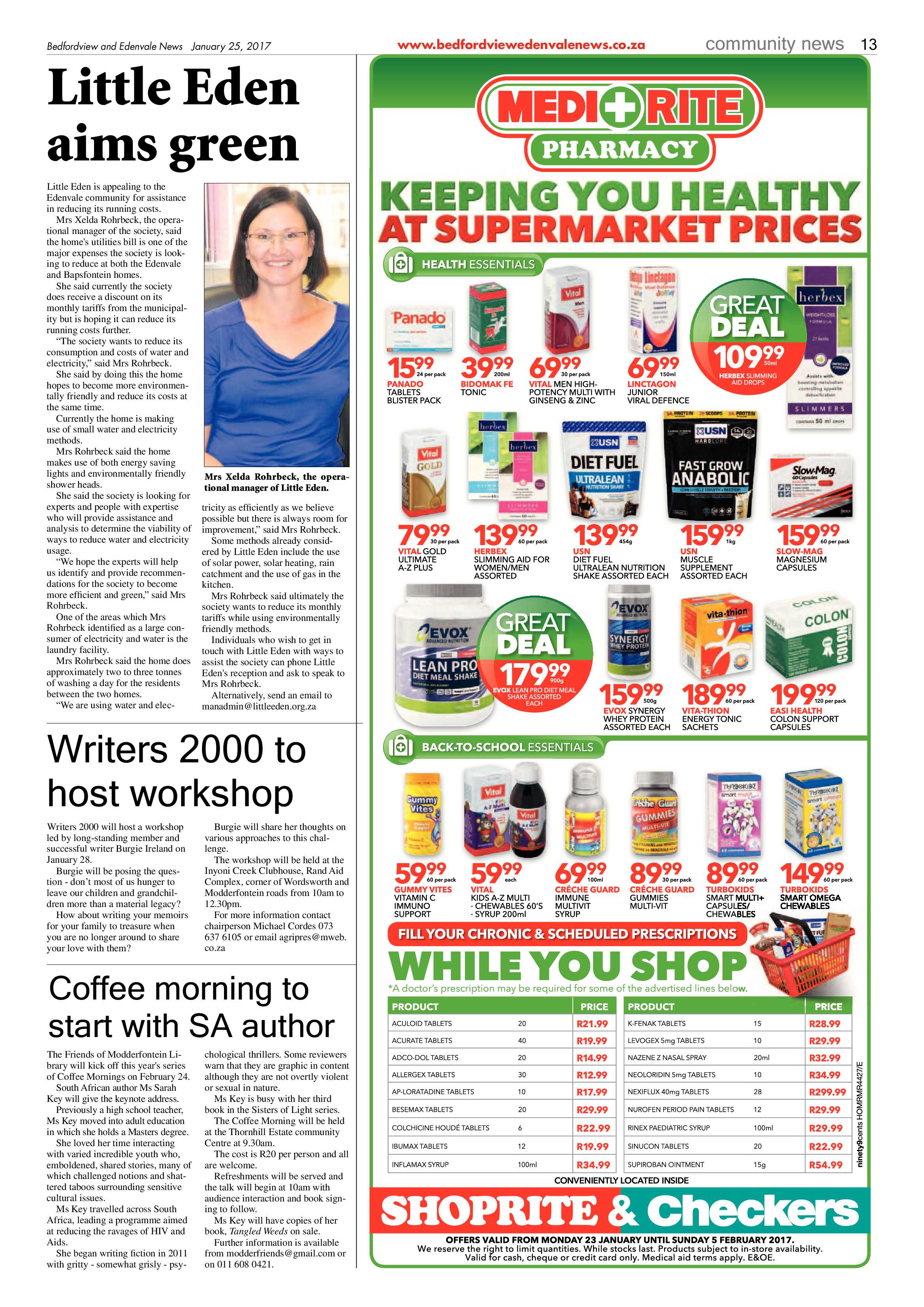 Bedfordview and Edenvale News 25 January 2017 page 13