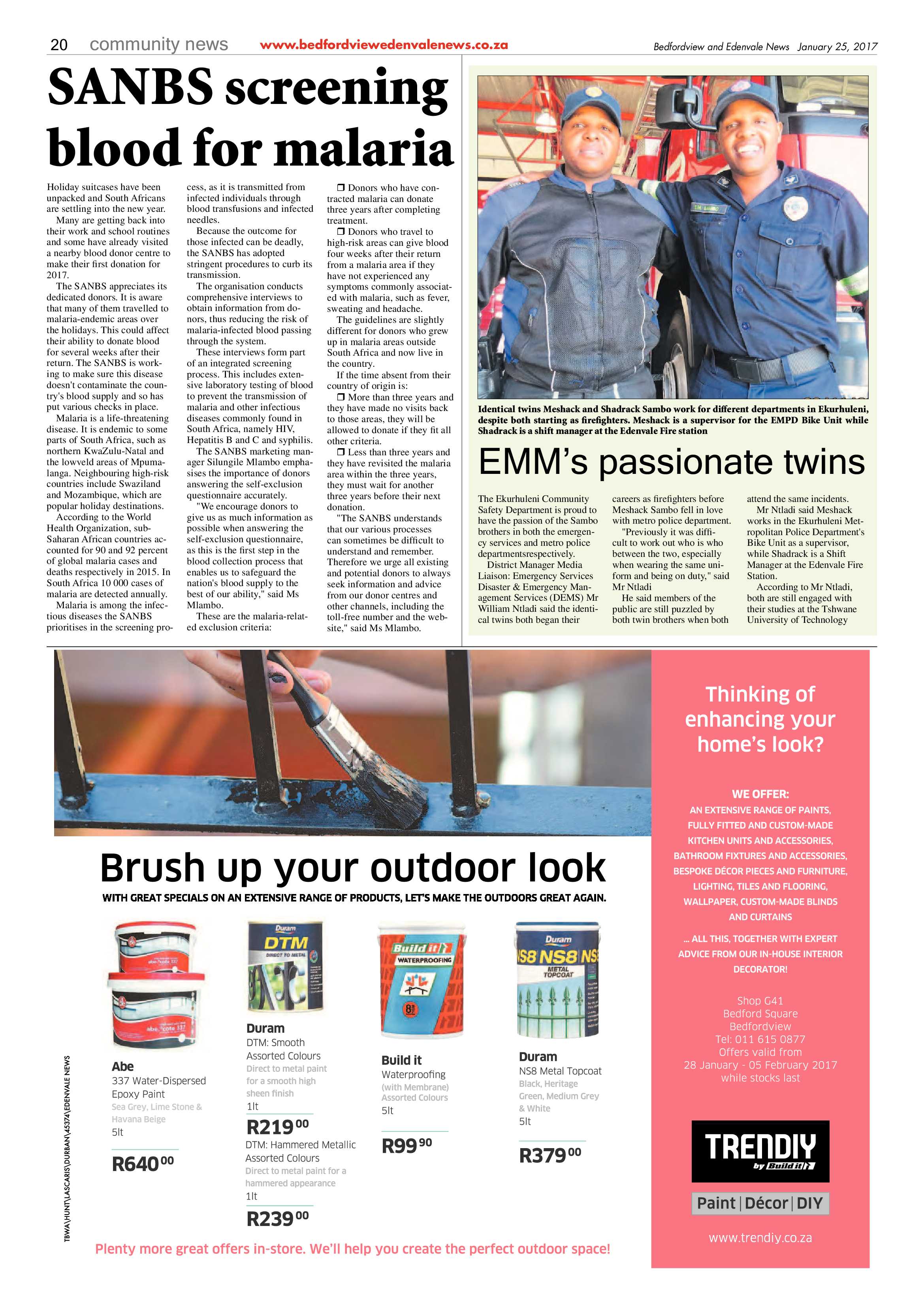 Bedfordview and Edenvale News 25 January 2017 page 20