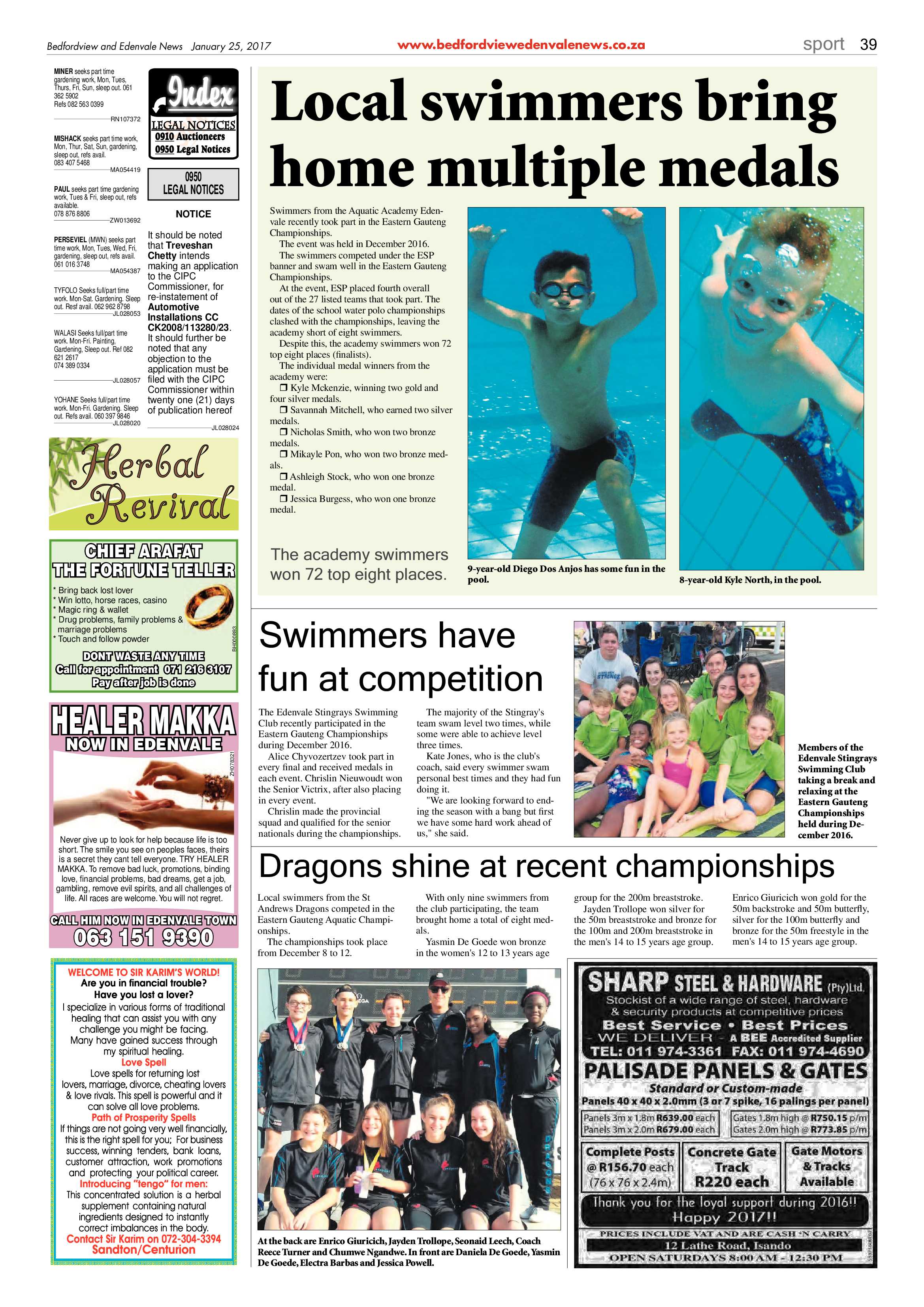 Bedfordview and Edenvale News 25 January 2017 page 55