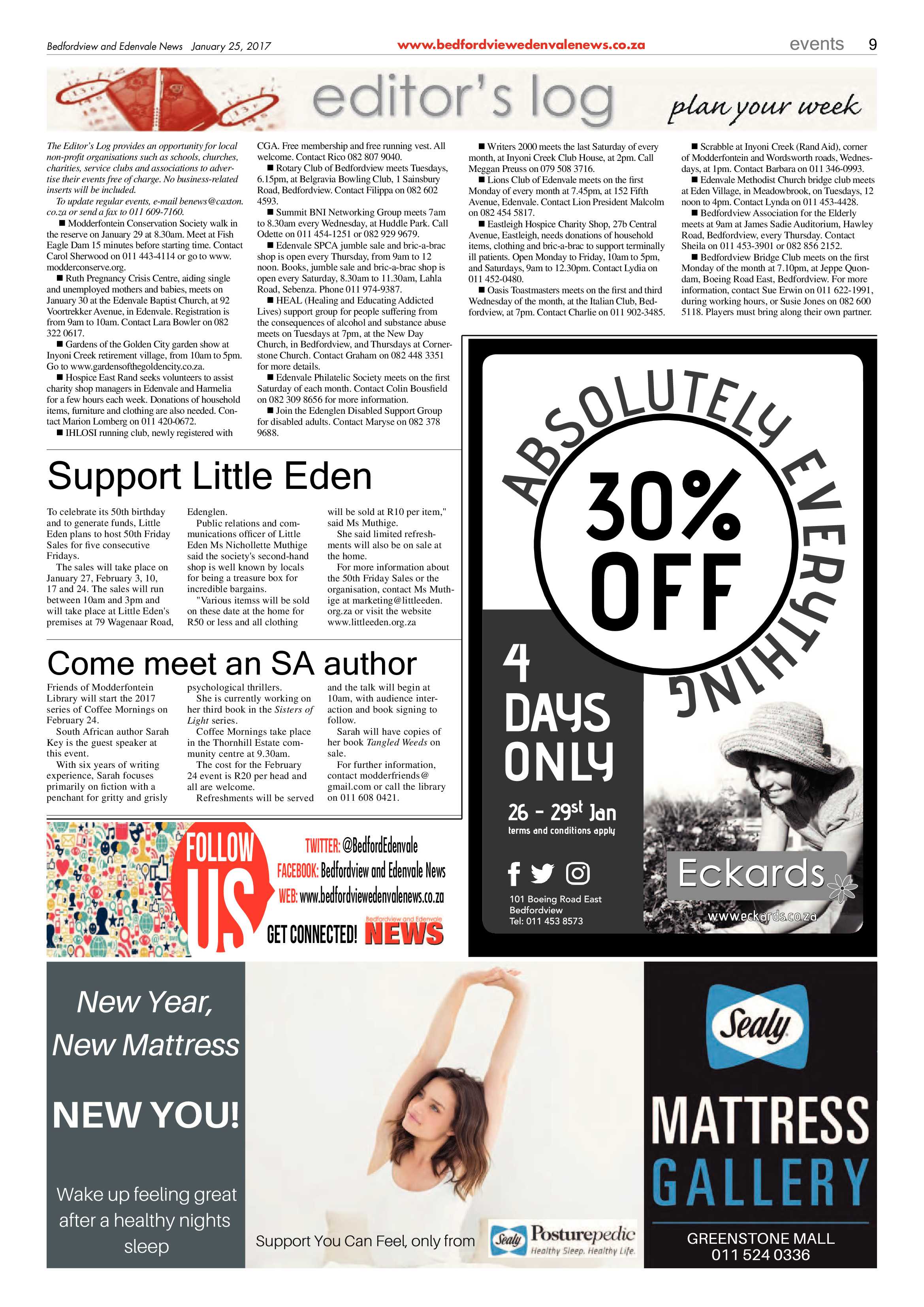 Bedfordview and Edenvale News 25 January 2017 page 9