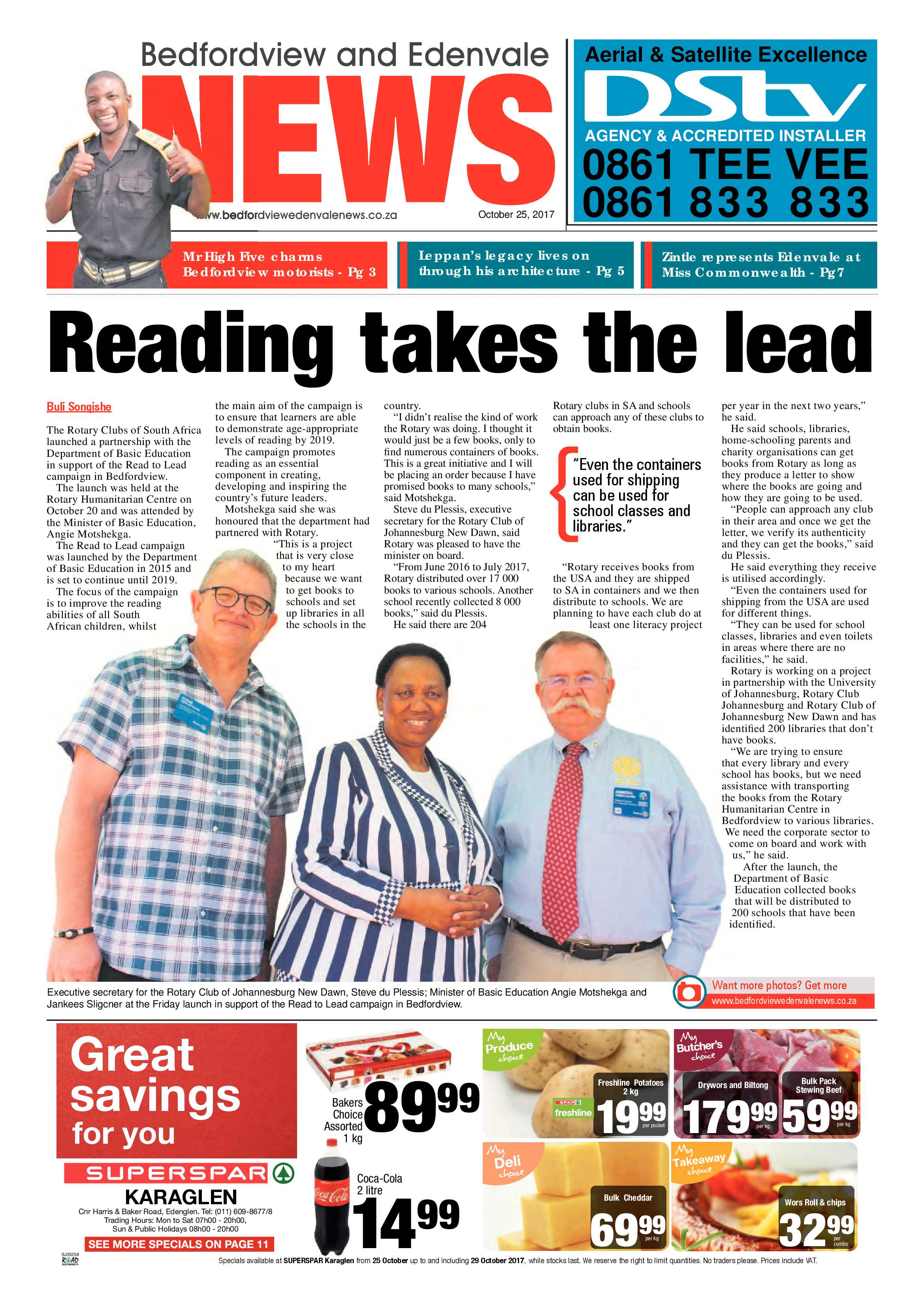 Bedfordview and Edenvale News 25 October 2017 page 1