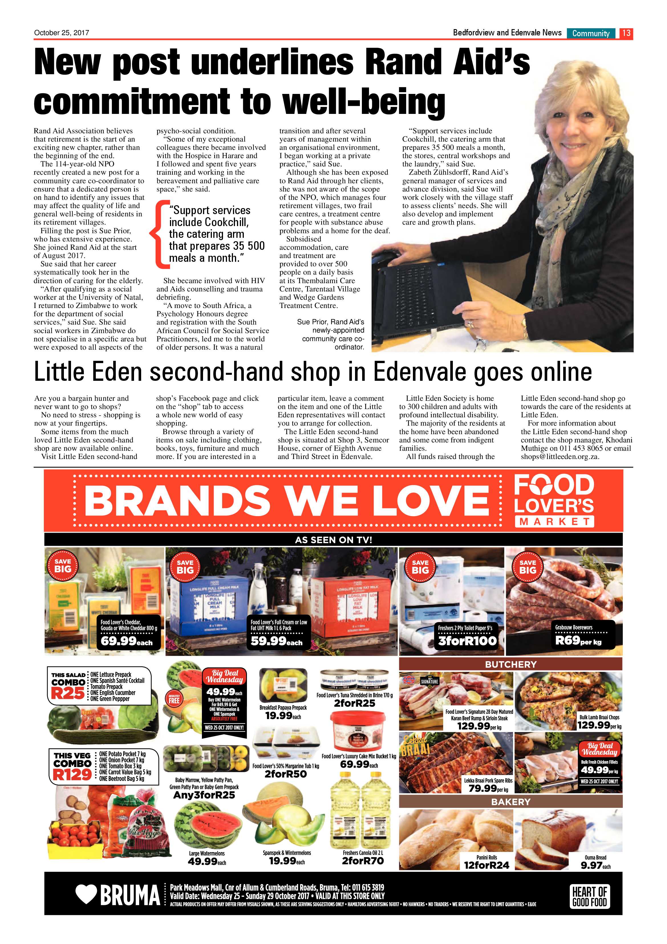 Bedfordview and Edenvale News 25 October 2017 page 13