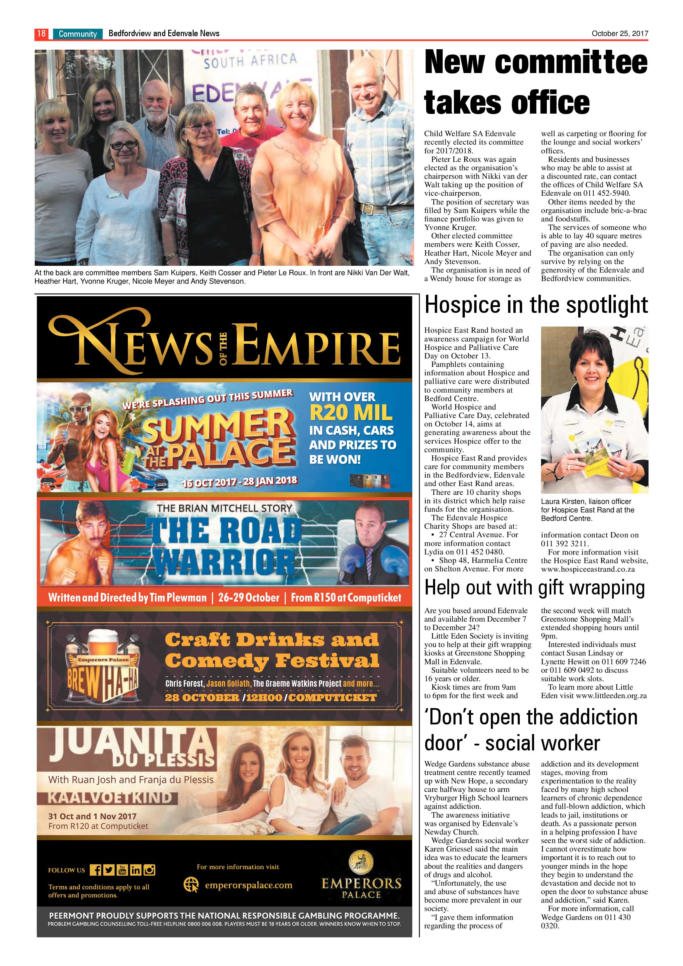 Bedfordview and Edenvale News 25 October 2017 page 18