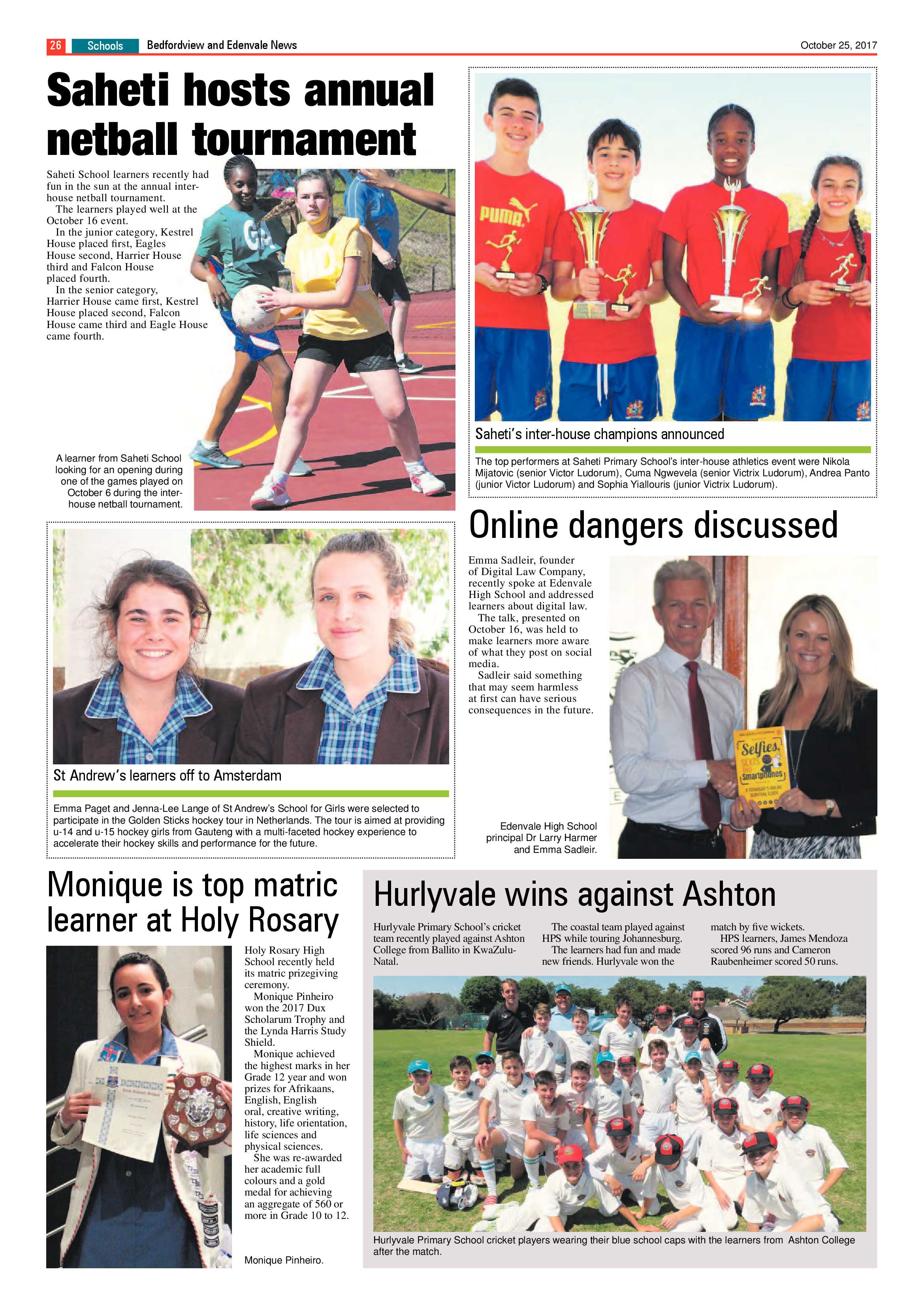 Bedfordview and Edenvale News 25 October 2017 page 26