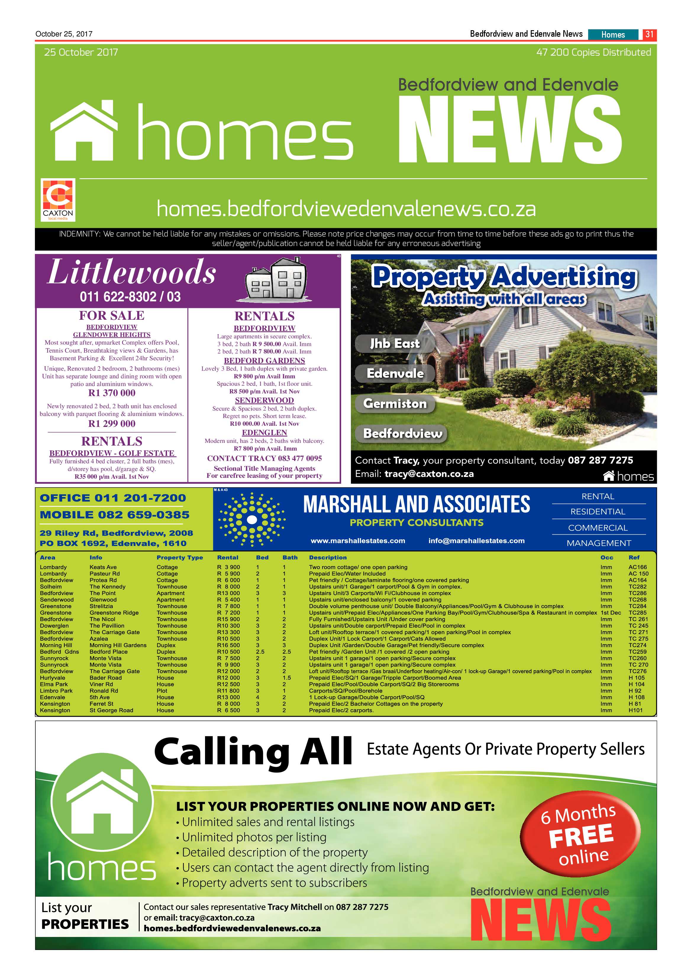 Bedfordview and Edenvale News 25 October 2017 page 31