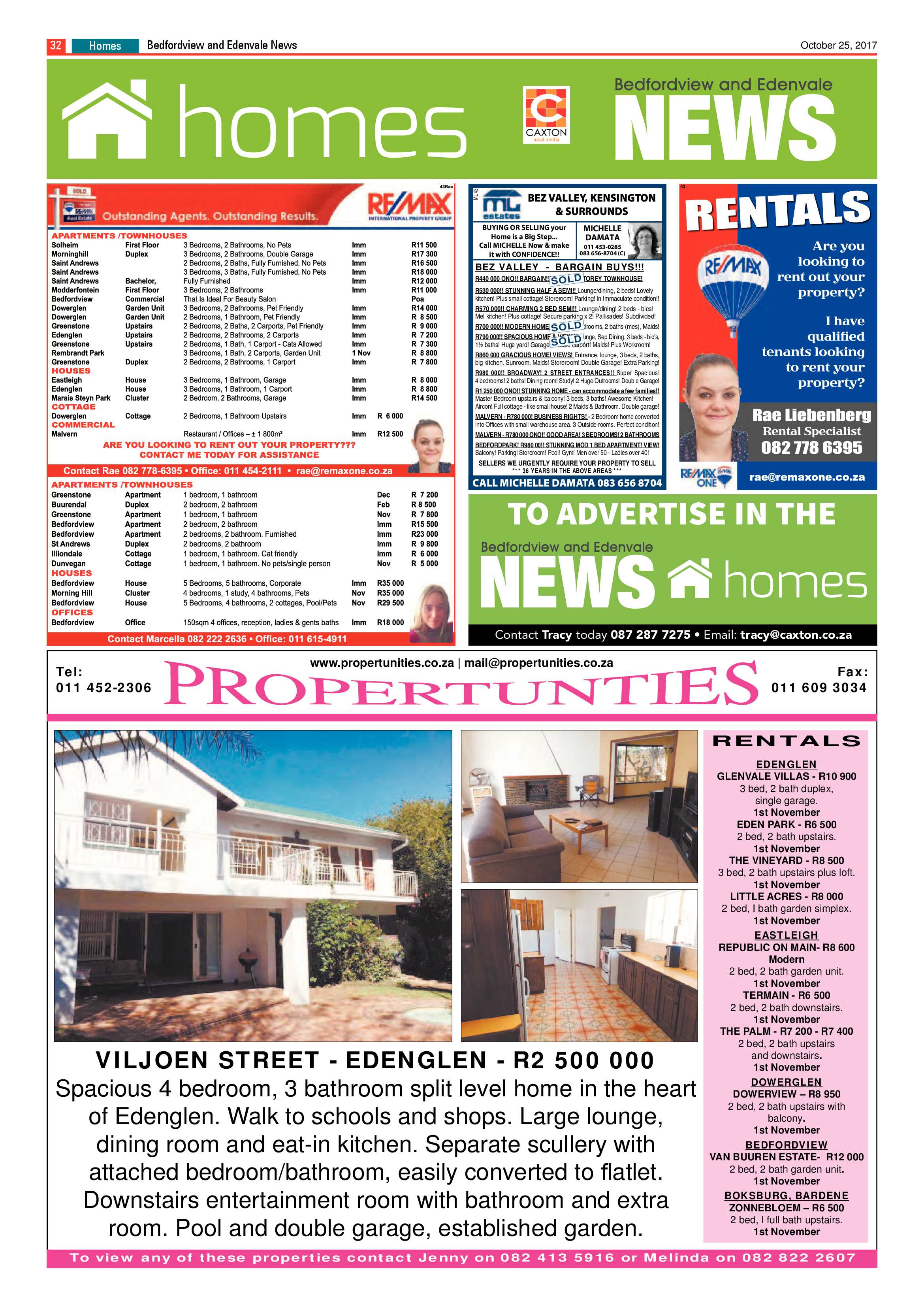 Bedfordview and Edenvale News 25 October 2017 page 32