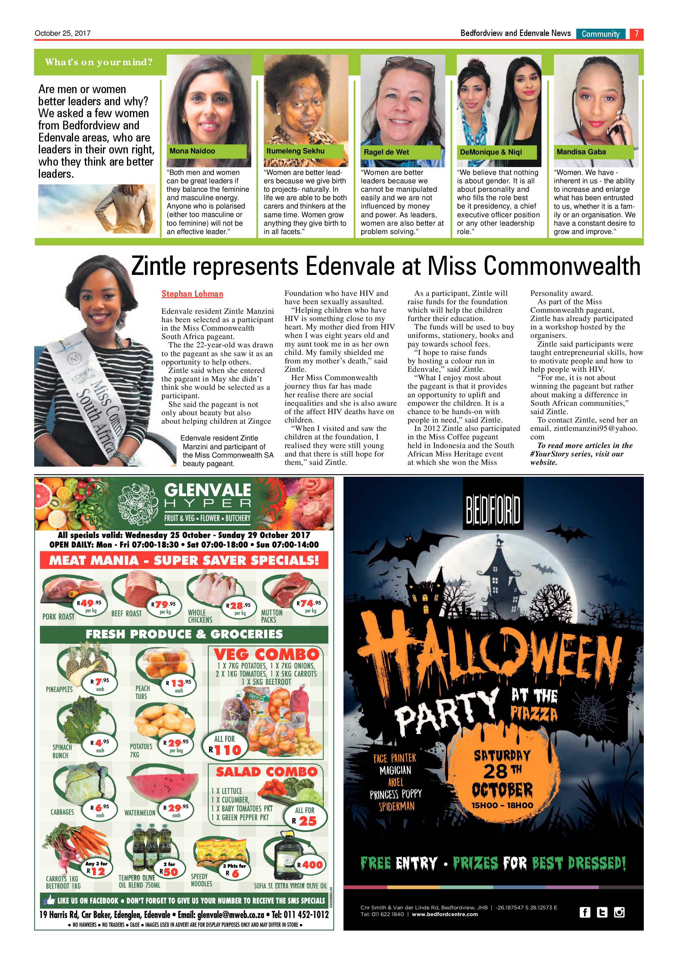 Bedfordview and Edenvale News 25 October 2017 page 7