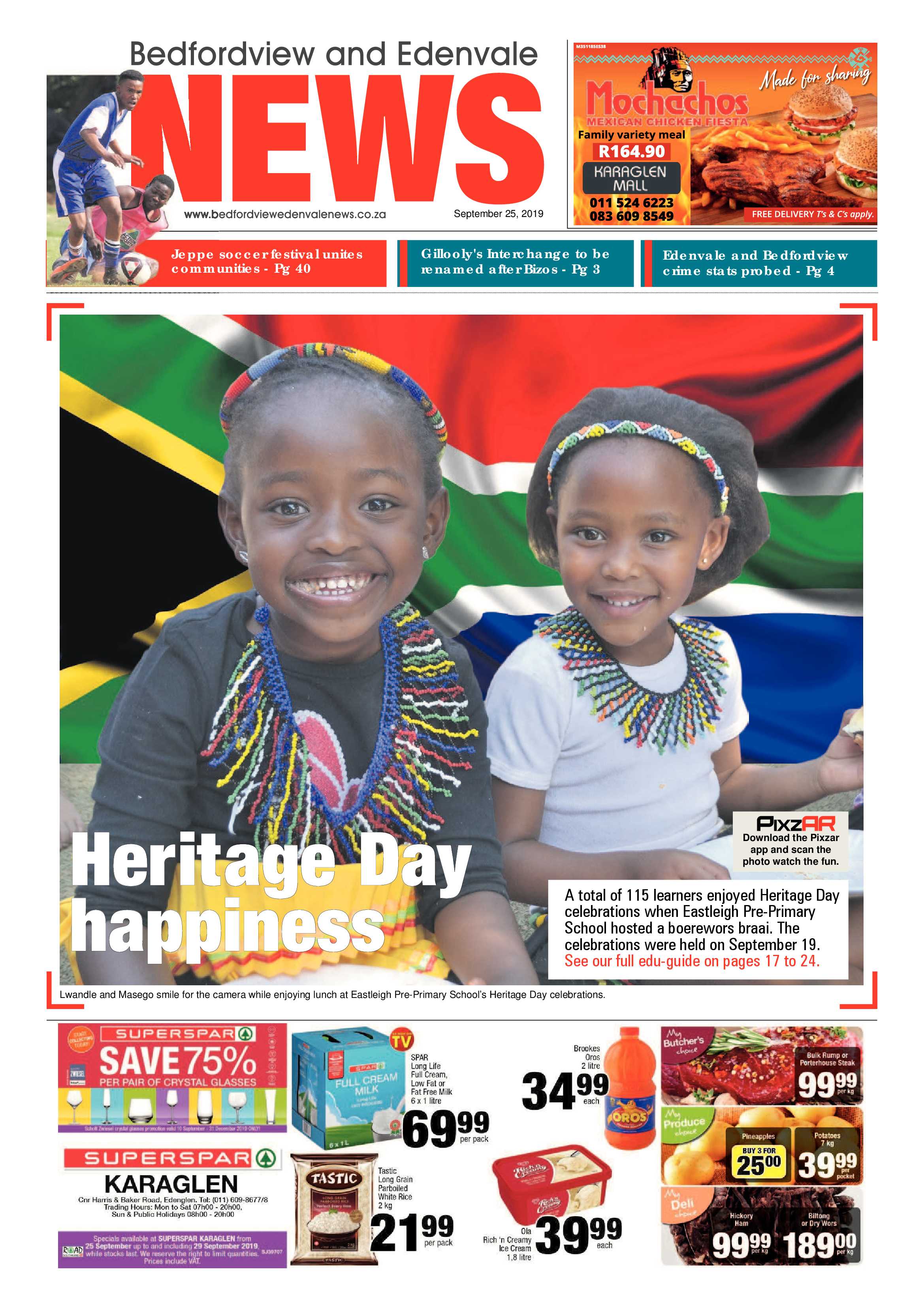Bedfordview and Edenvale News 25 September 2019 page 1