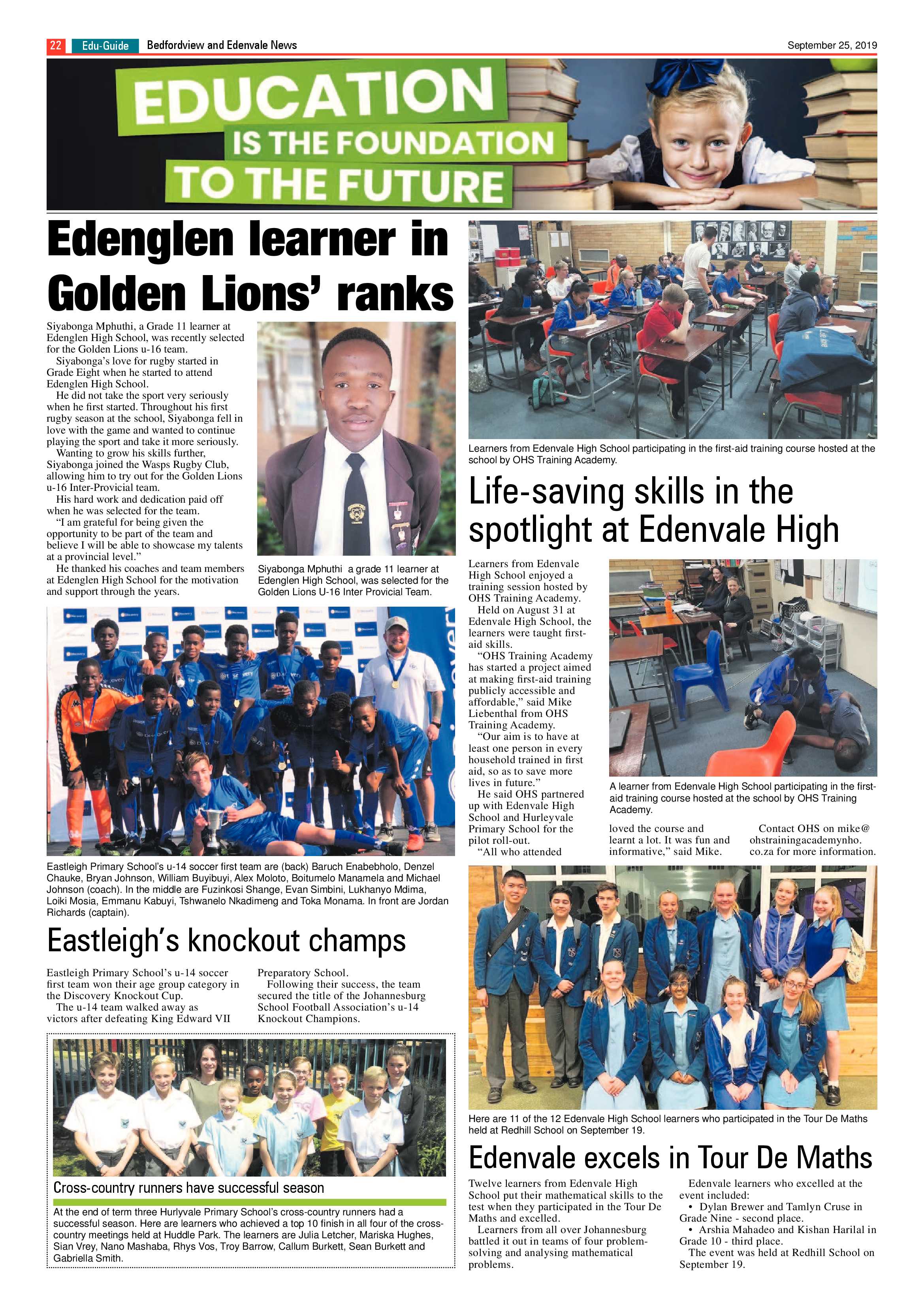 Bedfordview and Edenvale News 25 September 2019 page 23