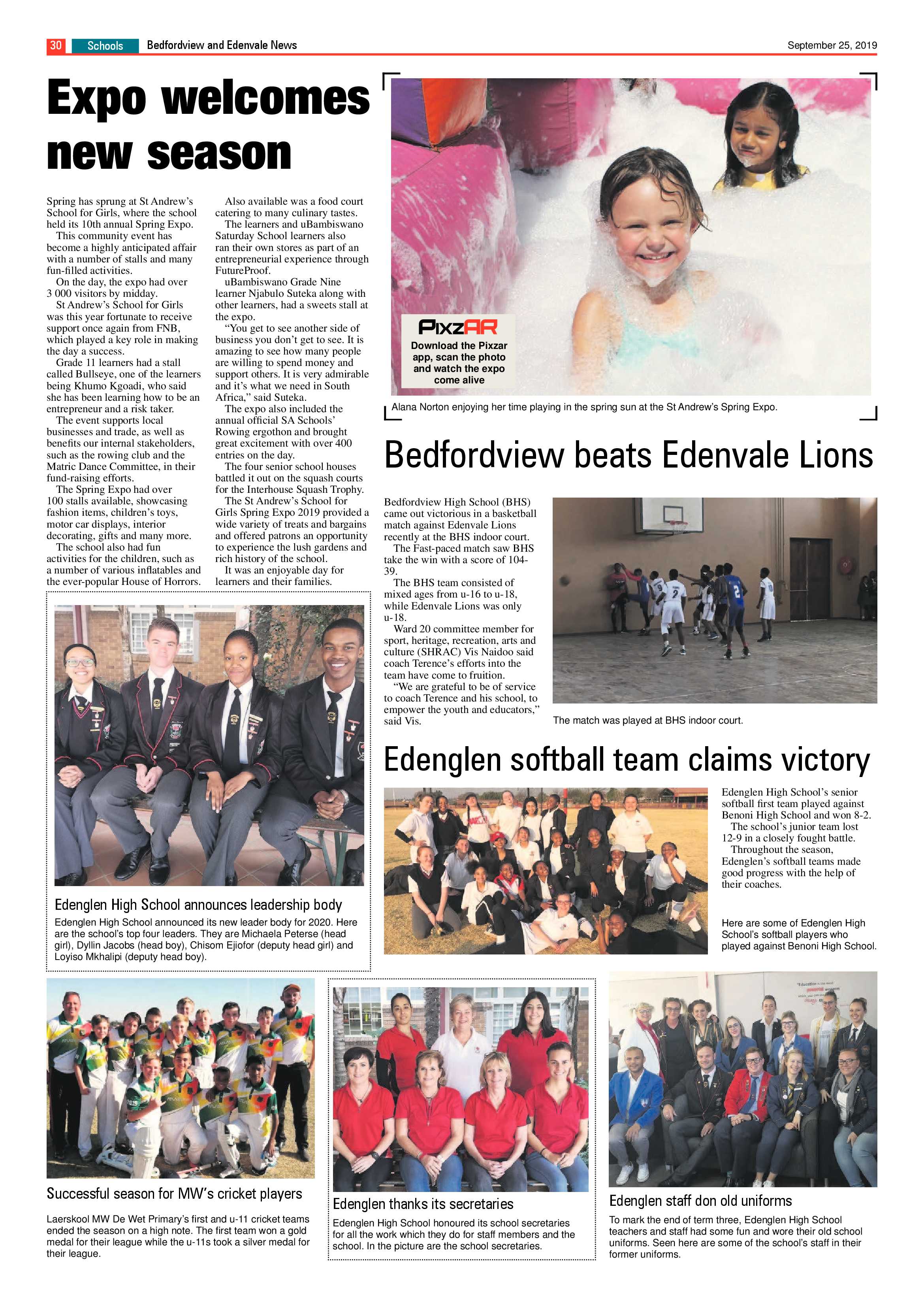 Bedfordview and Edenvale News 25 September 2019 page 31
