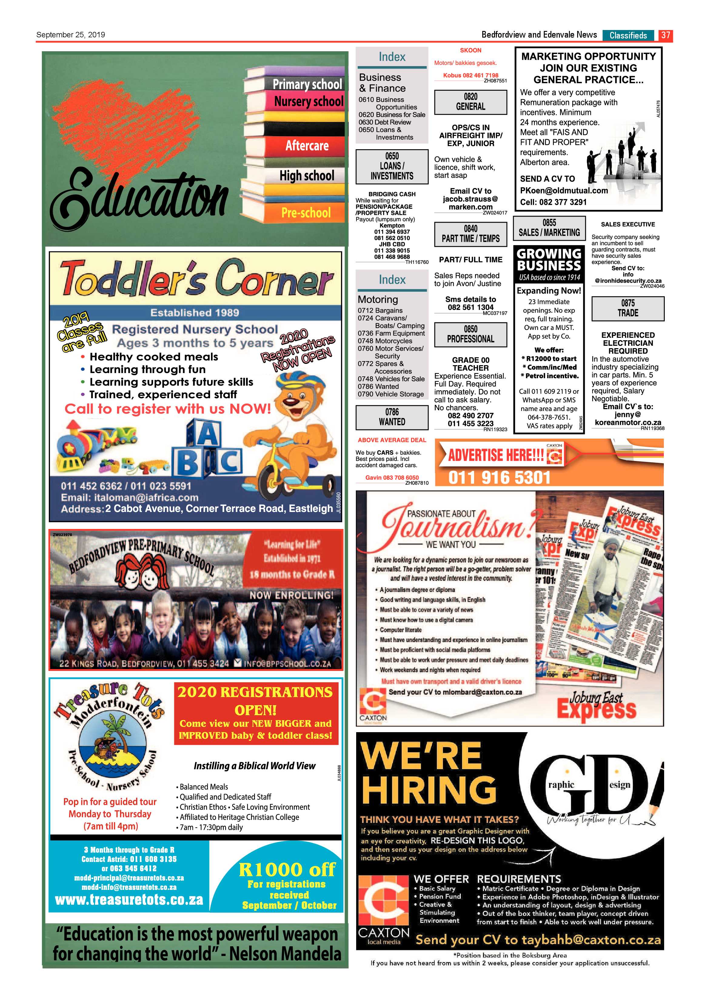 Bedfordview and Edenvale News 25 September 2019 page 38