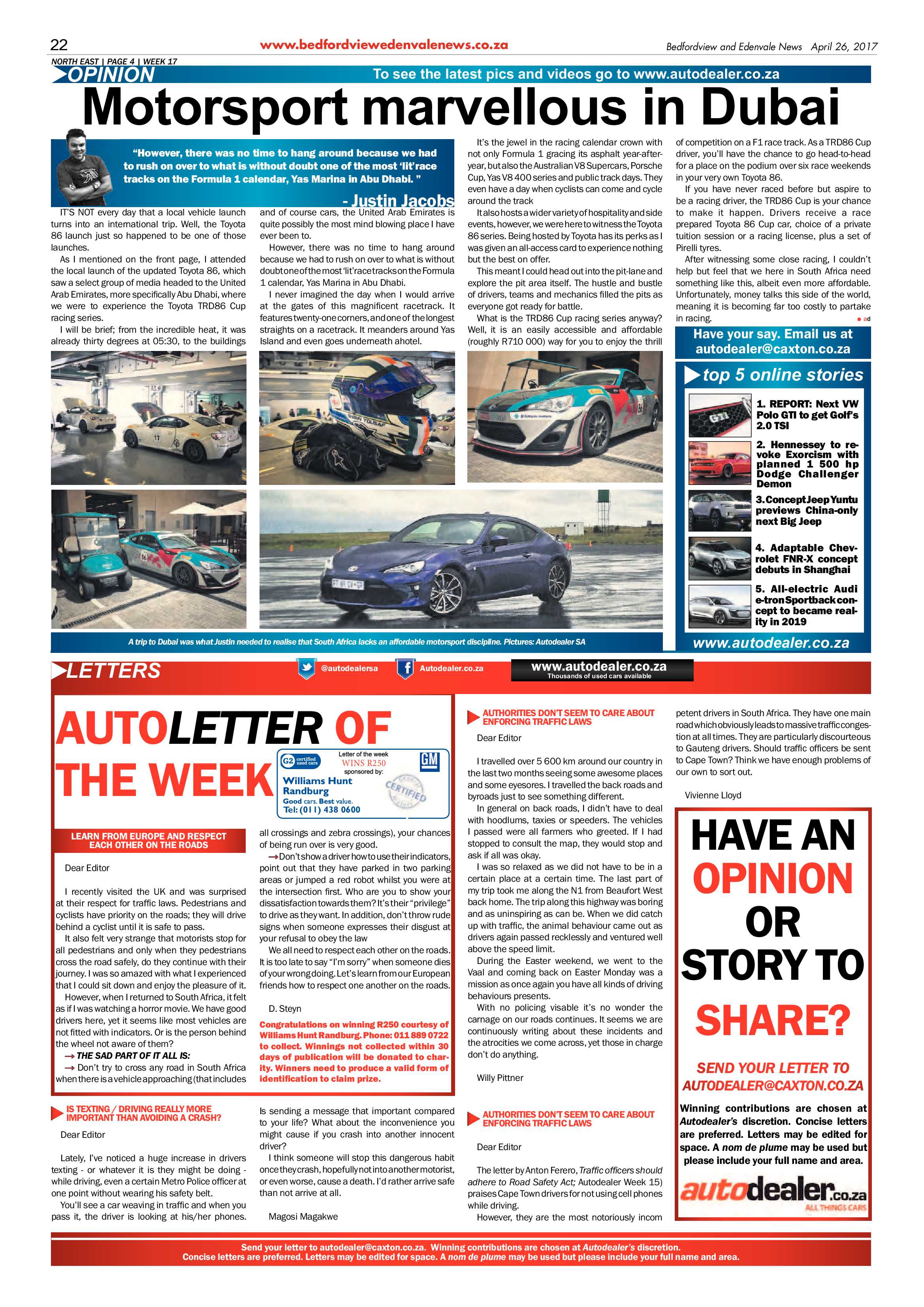 Bedfordview and Edenvale News 26 April 2017 page 22