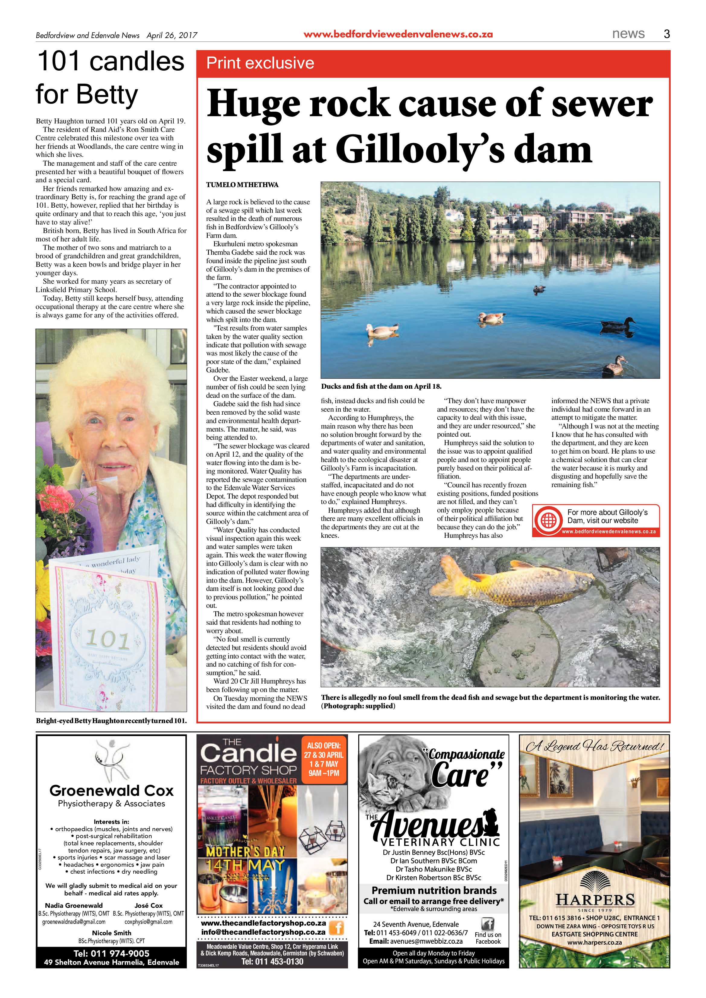 Bedfordview and Edenvale News 26 April 2017 page 3