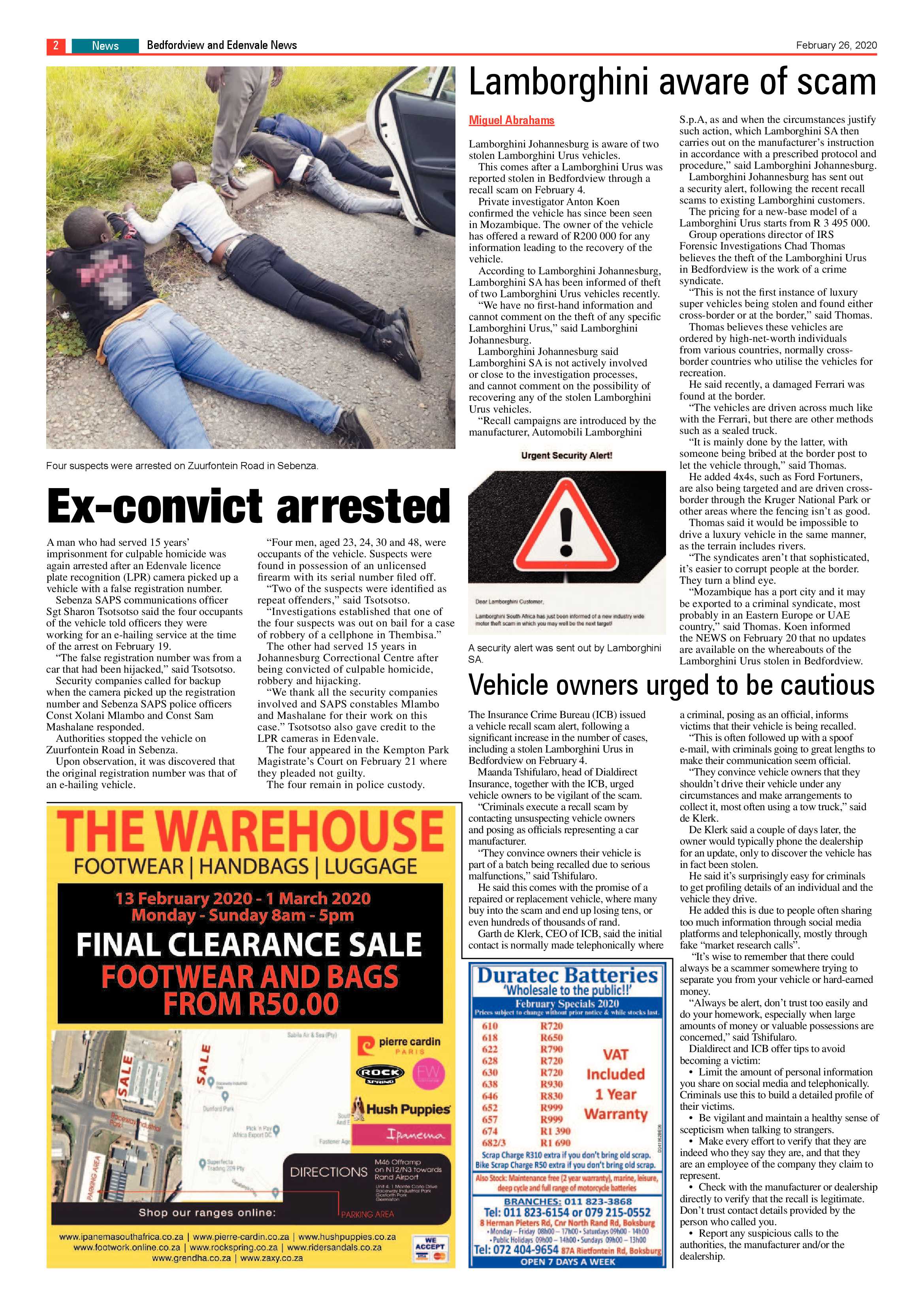 Bedfordview and Edenvale News 26 February 2020 page 2