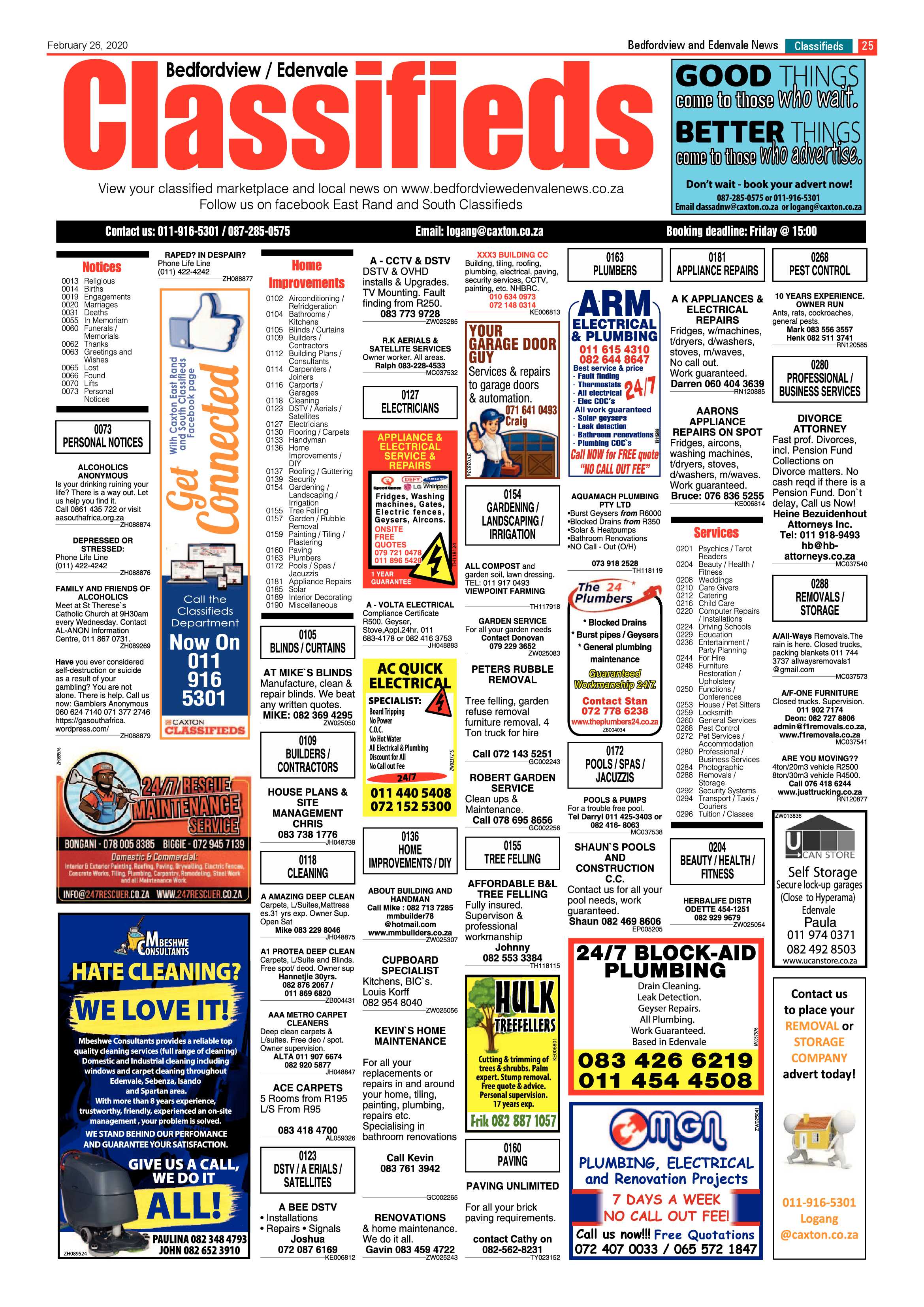 Bedfordview and Edenvale News 26 February 2020 page 25