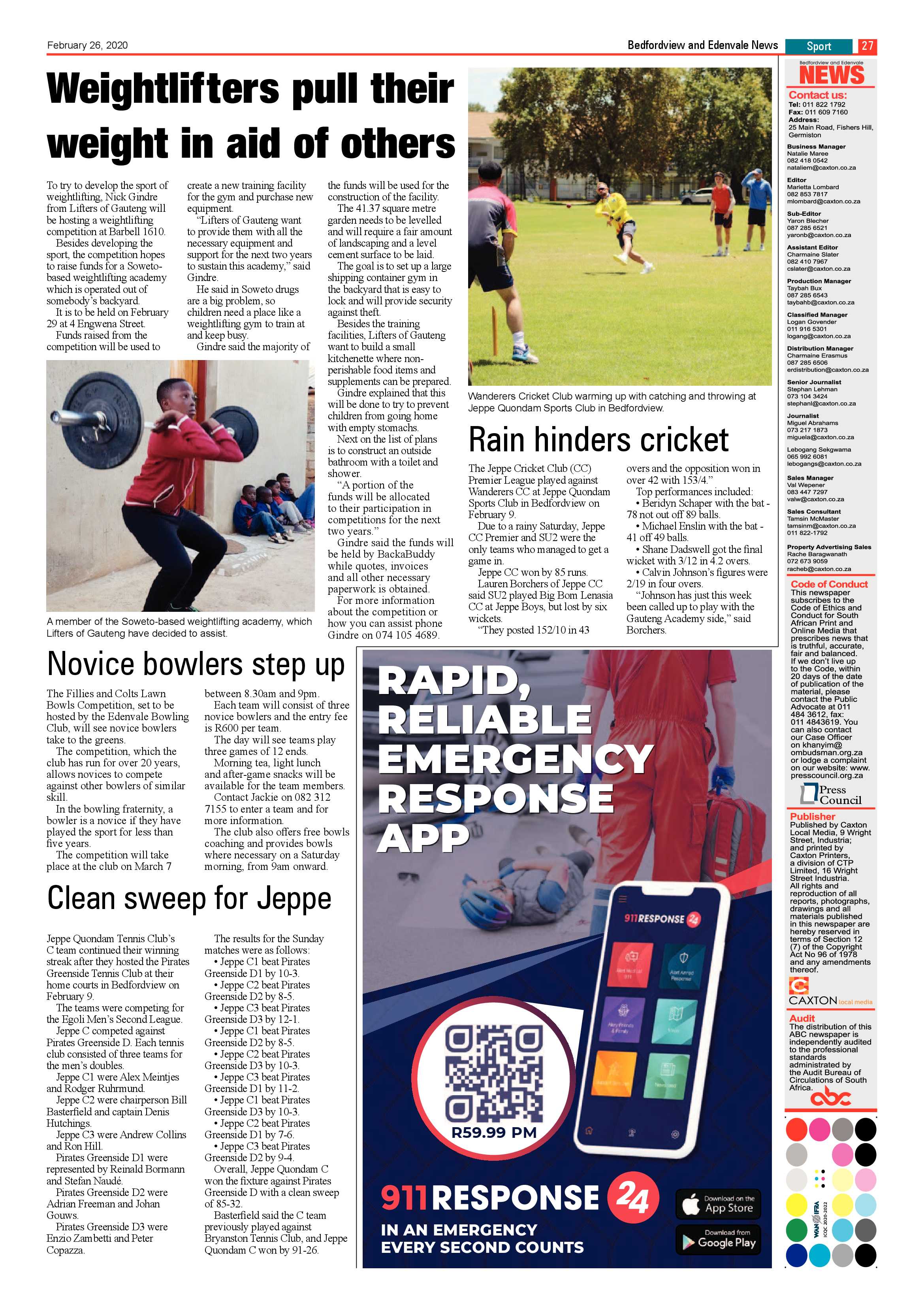 Bedfordview and Edenvale News 26 February 2020 page 27