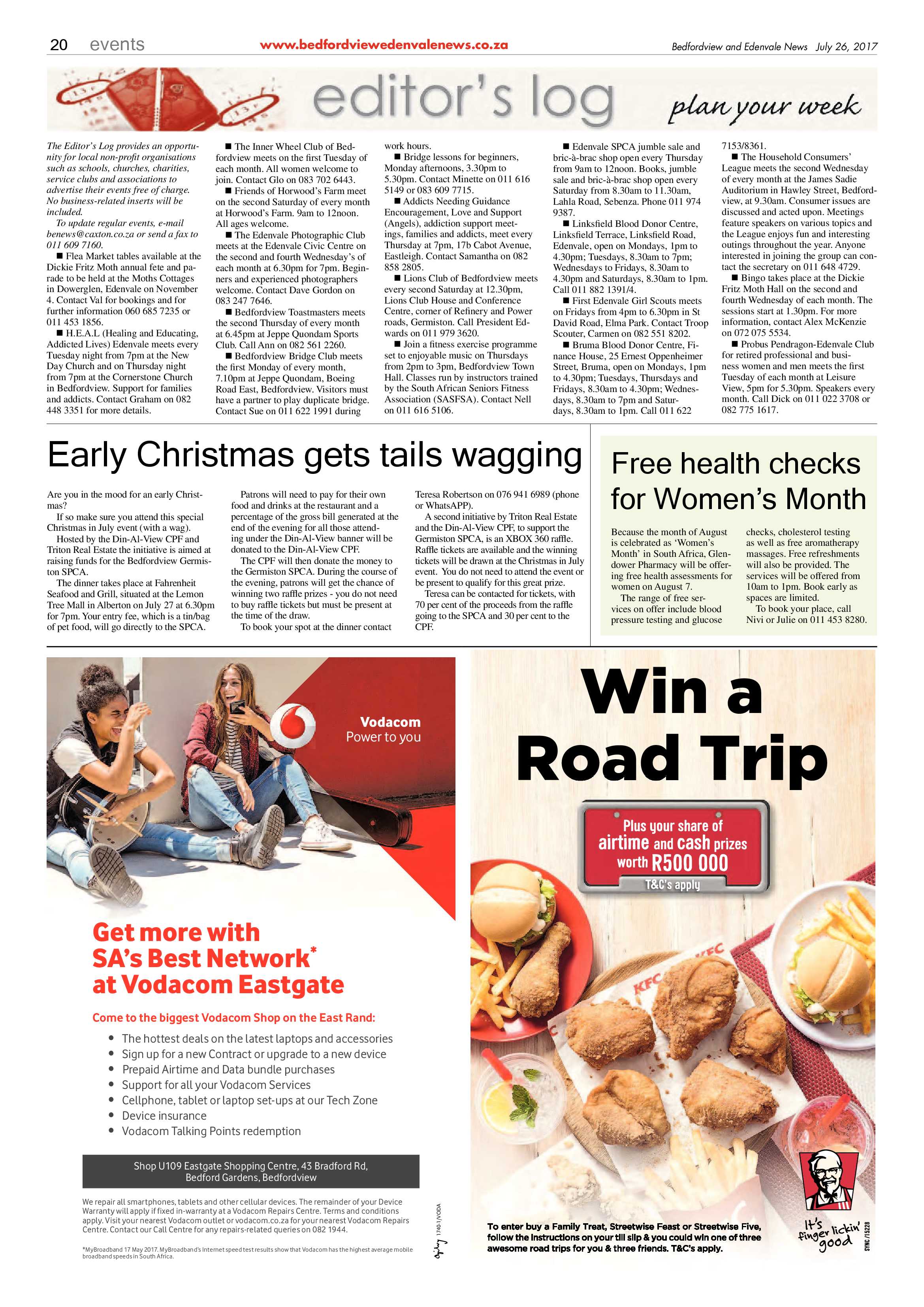 Bedfordview and Edenvale News 26 July 2017 page 20