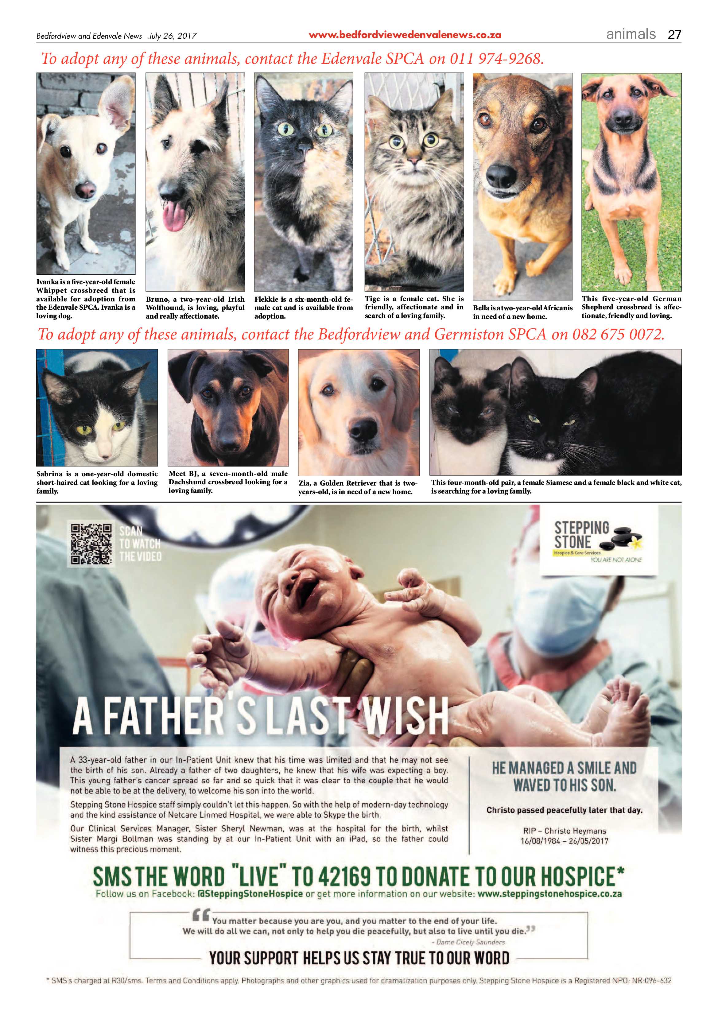 Bedfordview and Edenvale News 26 July 2017 page 27