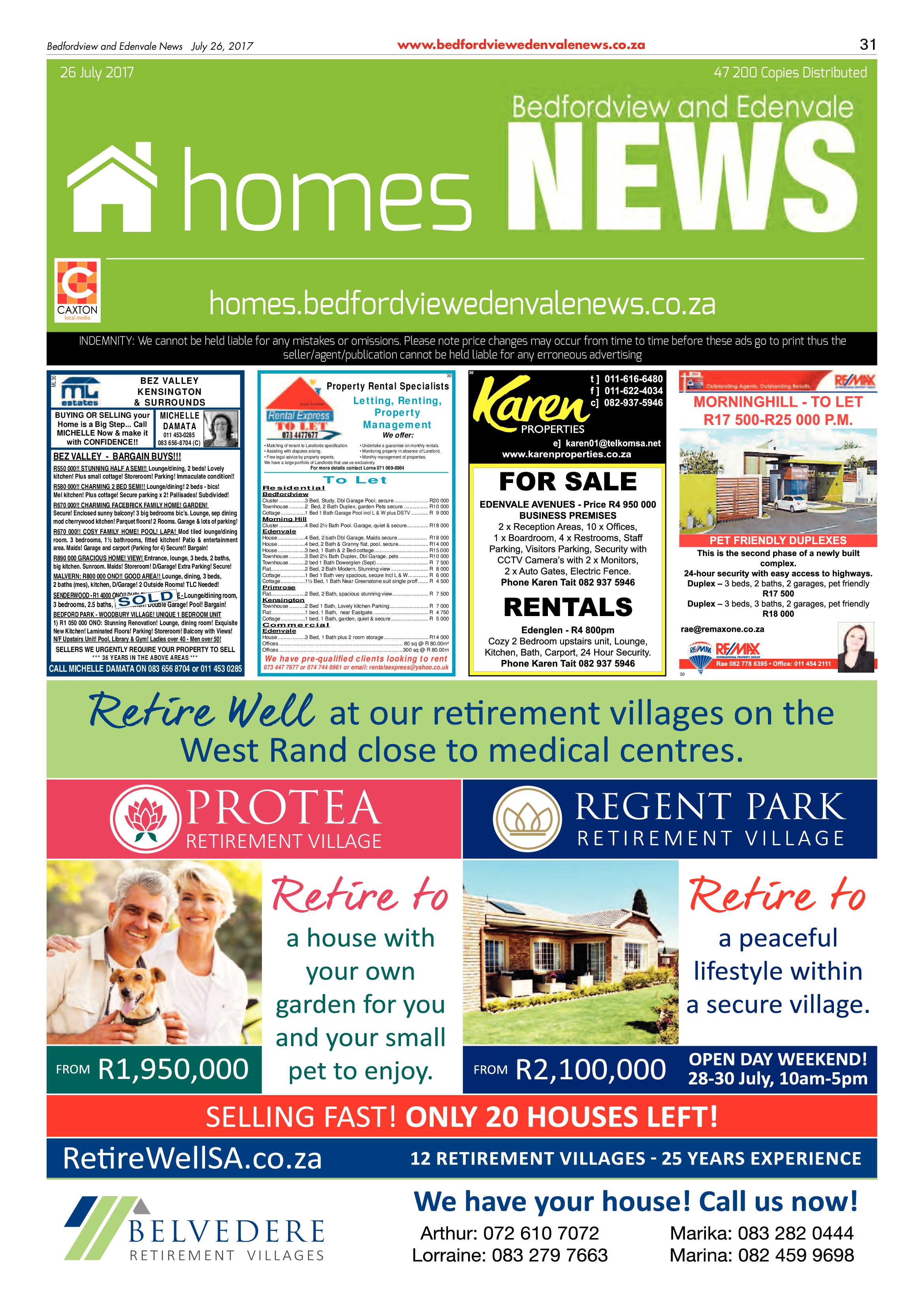 Bedfordview and Edenvale News 26 July 2017 page 31