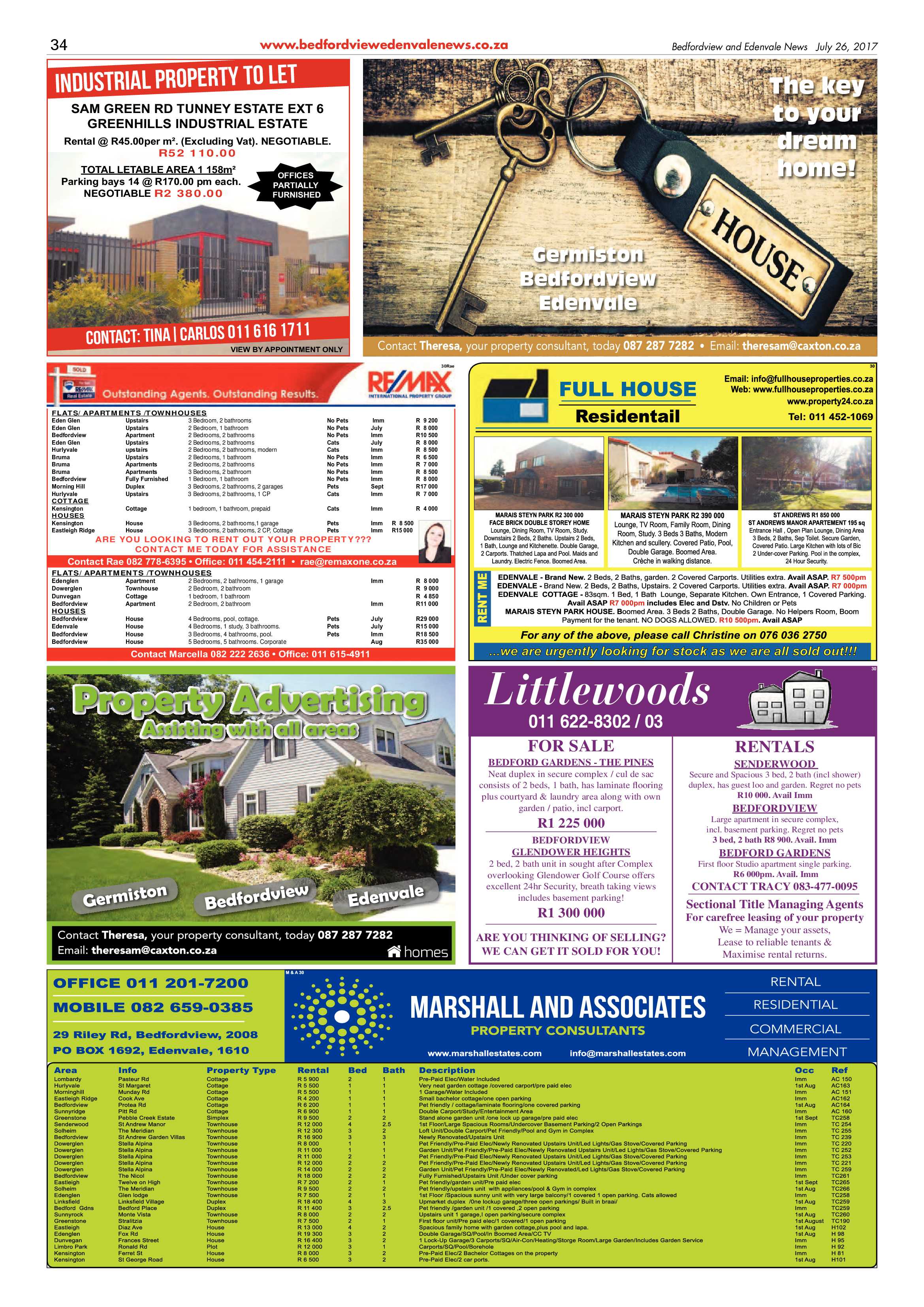 Bedfordview and Edenvale News 26 July 2017 page 34