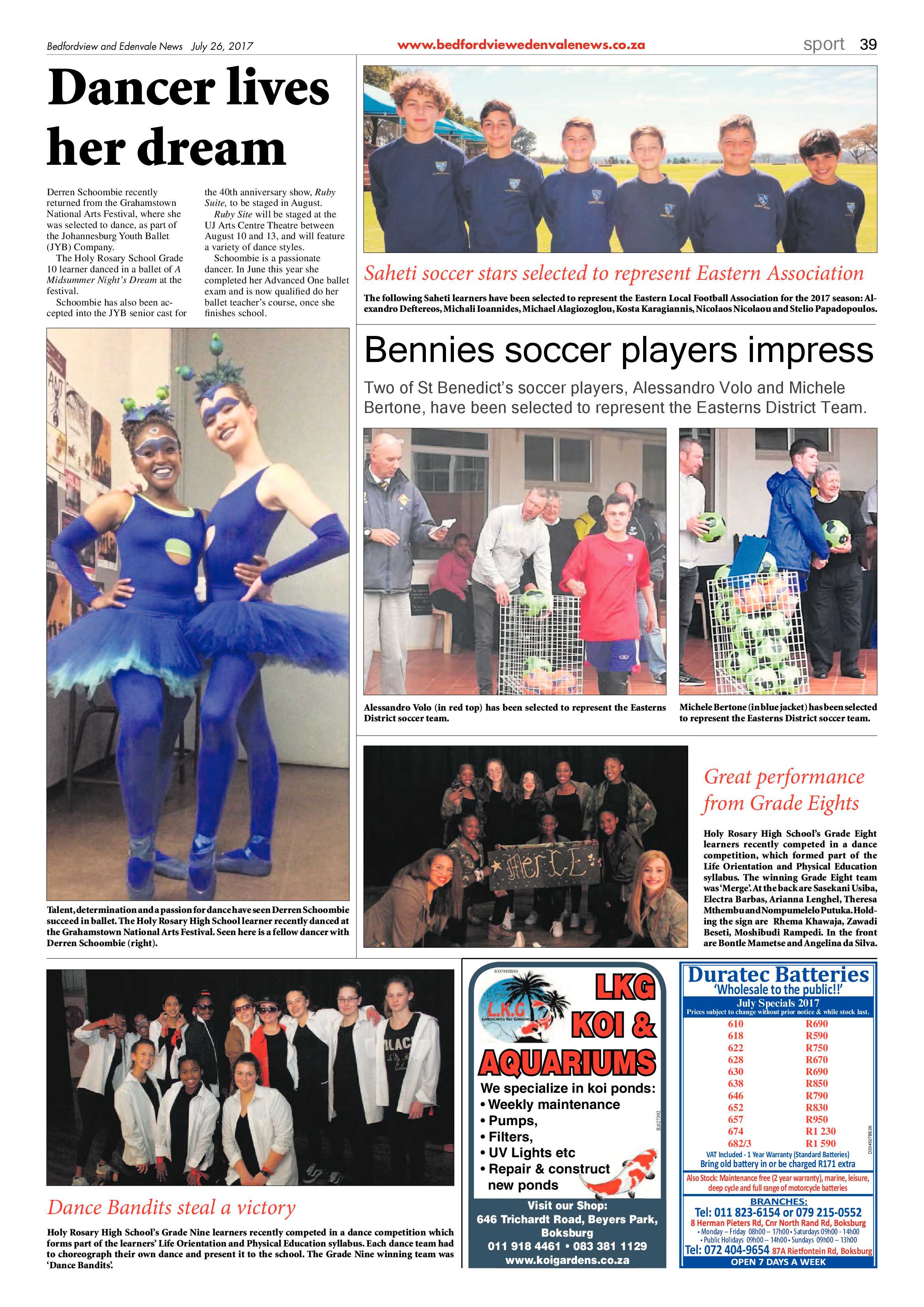 Bedfordview and Edenvale News 26 July 2017 page 39