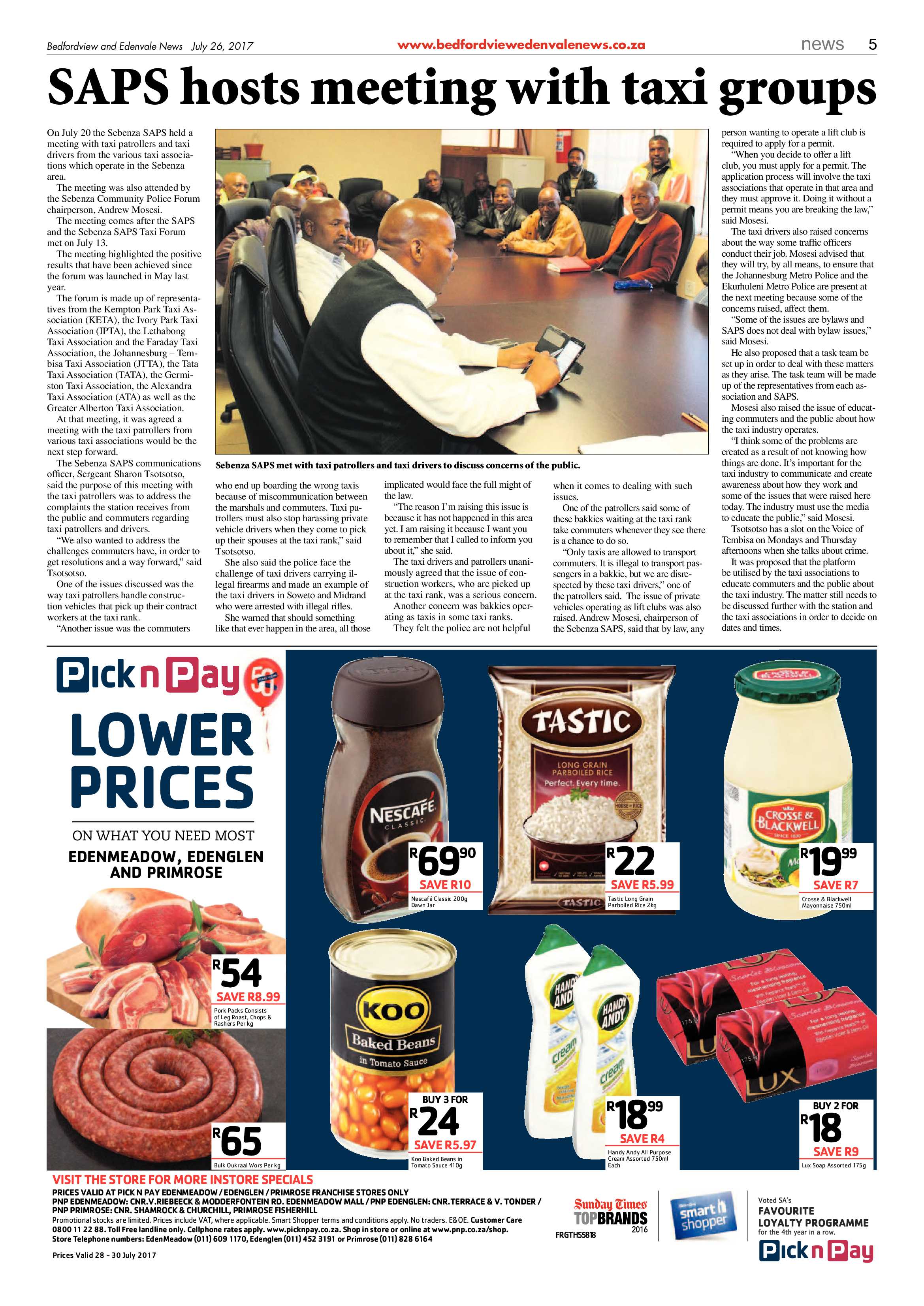 Bedfordview and Edenvale News 26 July 2017 page 5