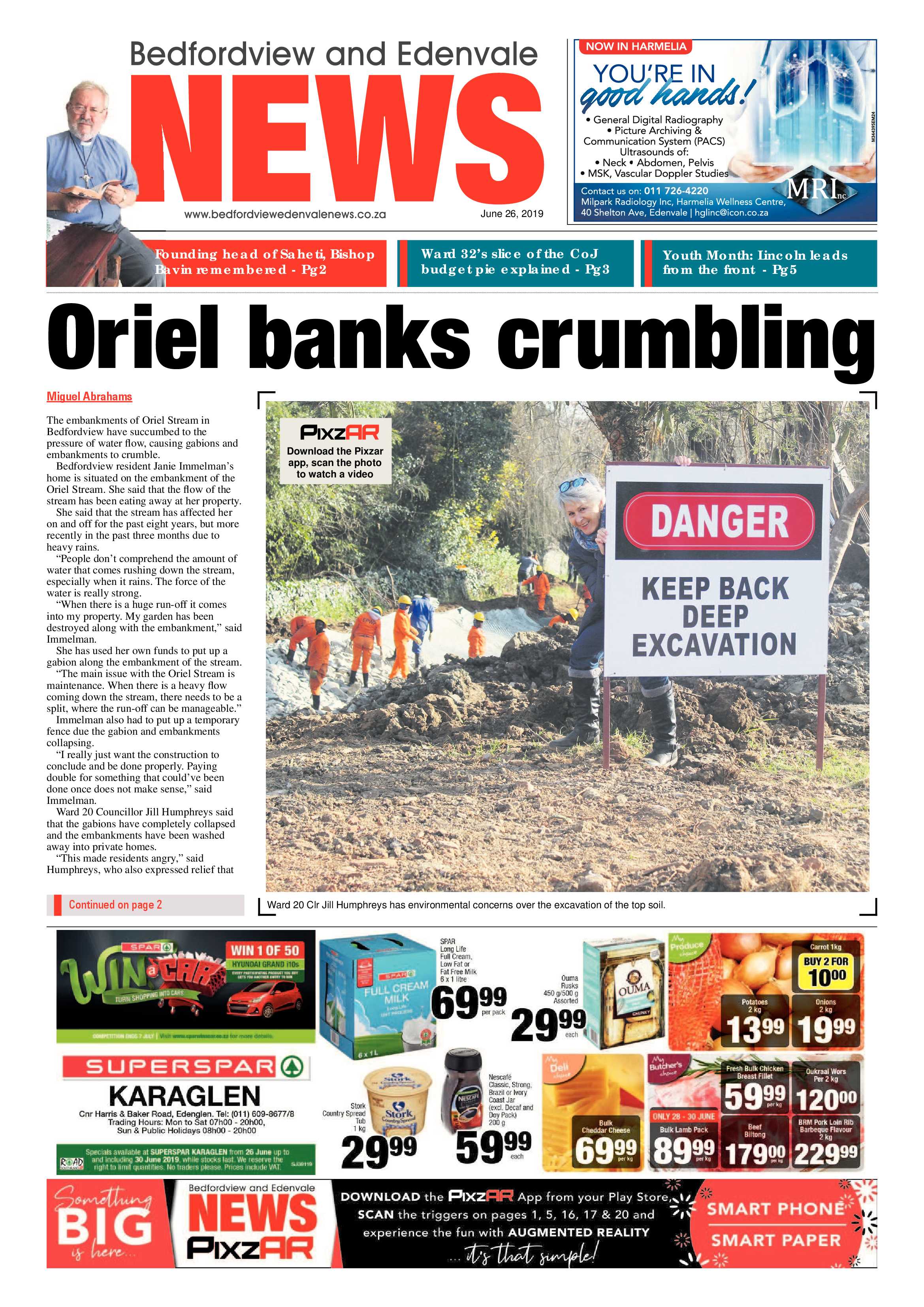 Bedfordview and Edenvale News 26 June 2019 page 1