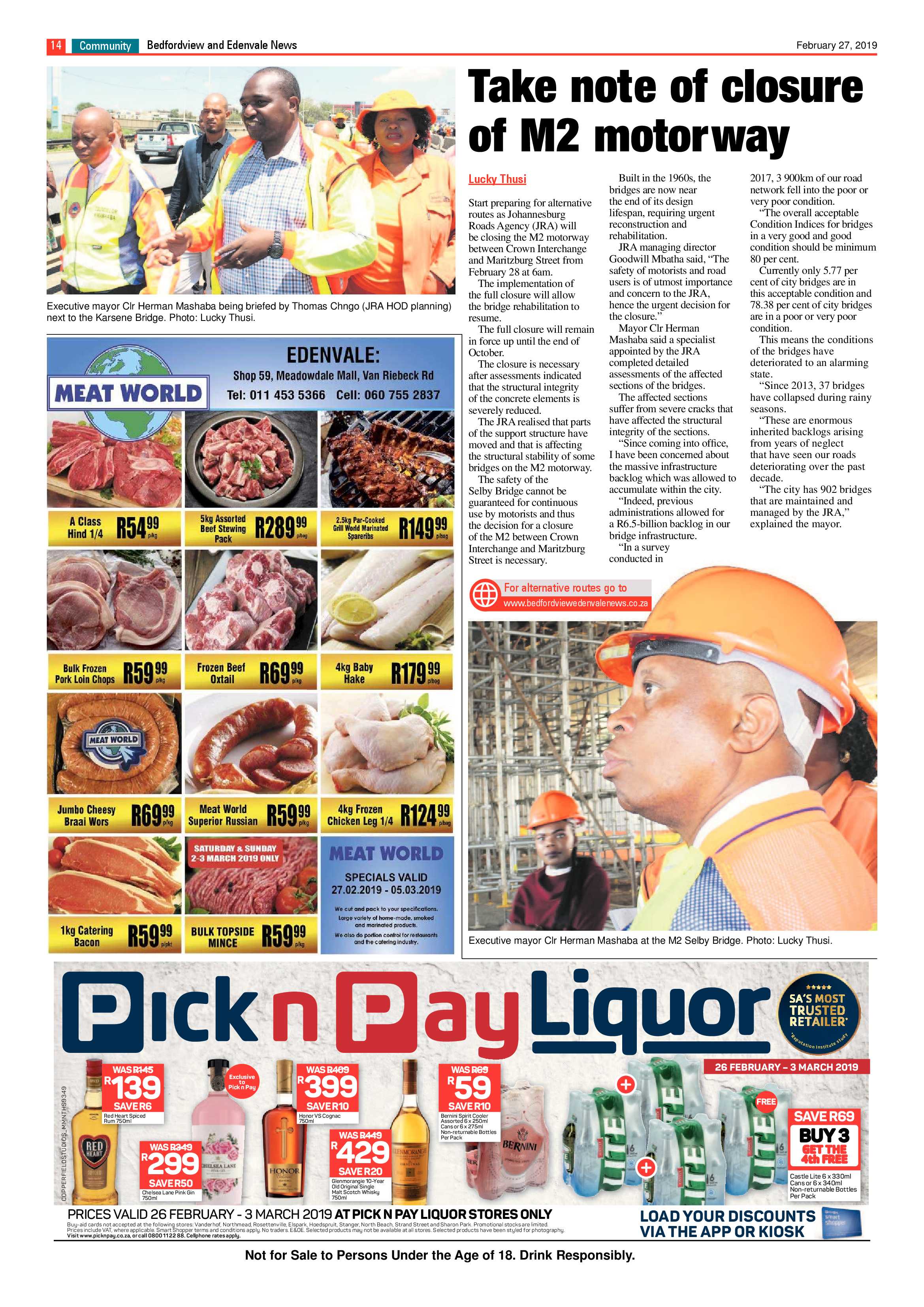 Bedfordview and Edenvale News 27 February 2019 page 14