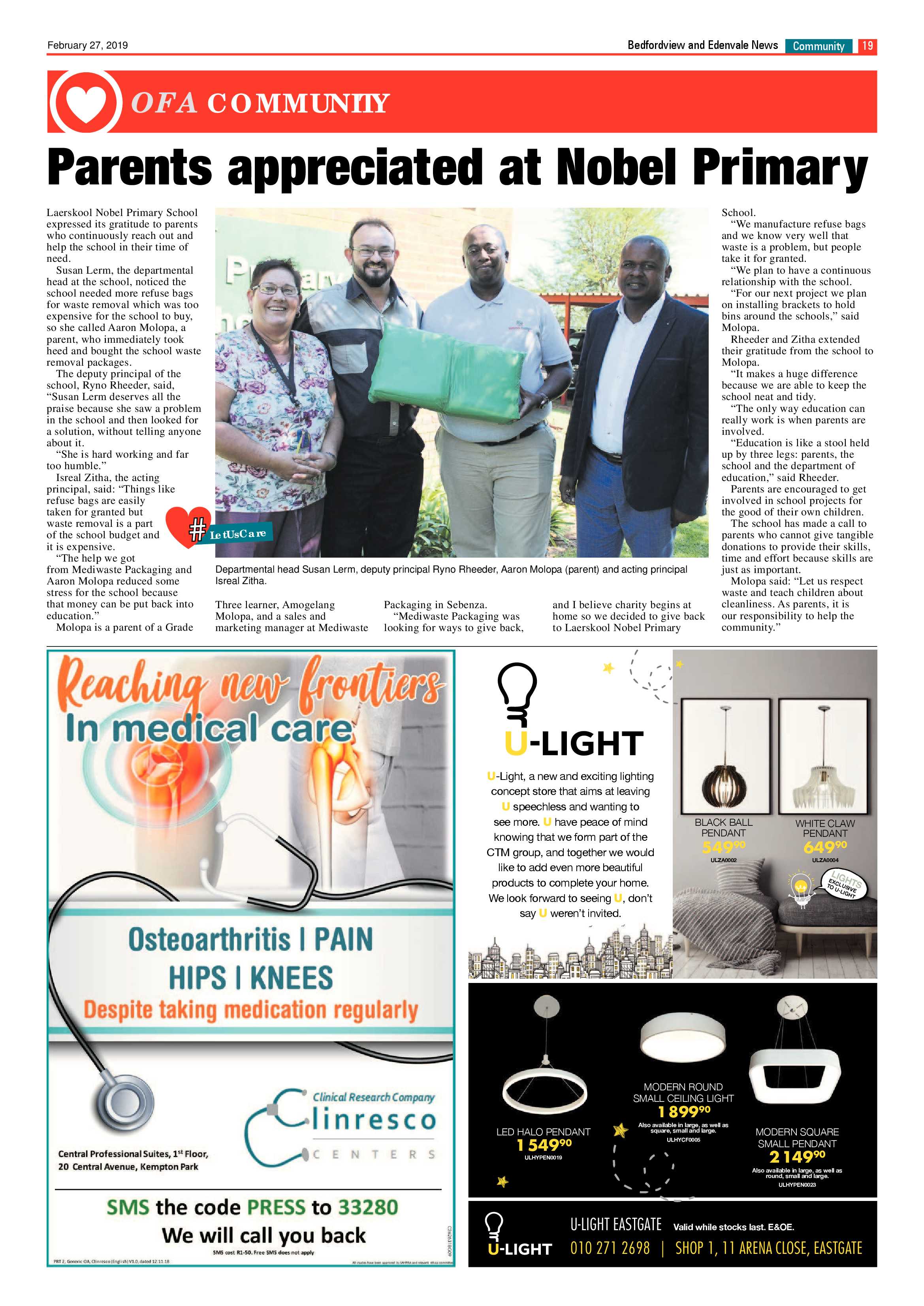 Bedfordview and Edenvale News 27 February 2019 page 19