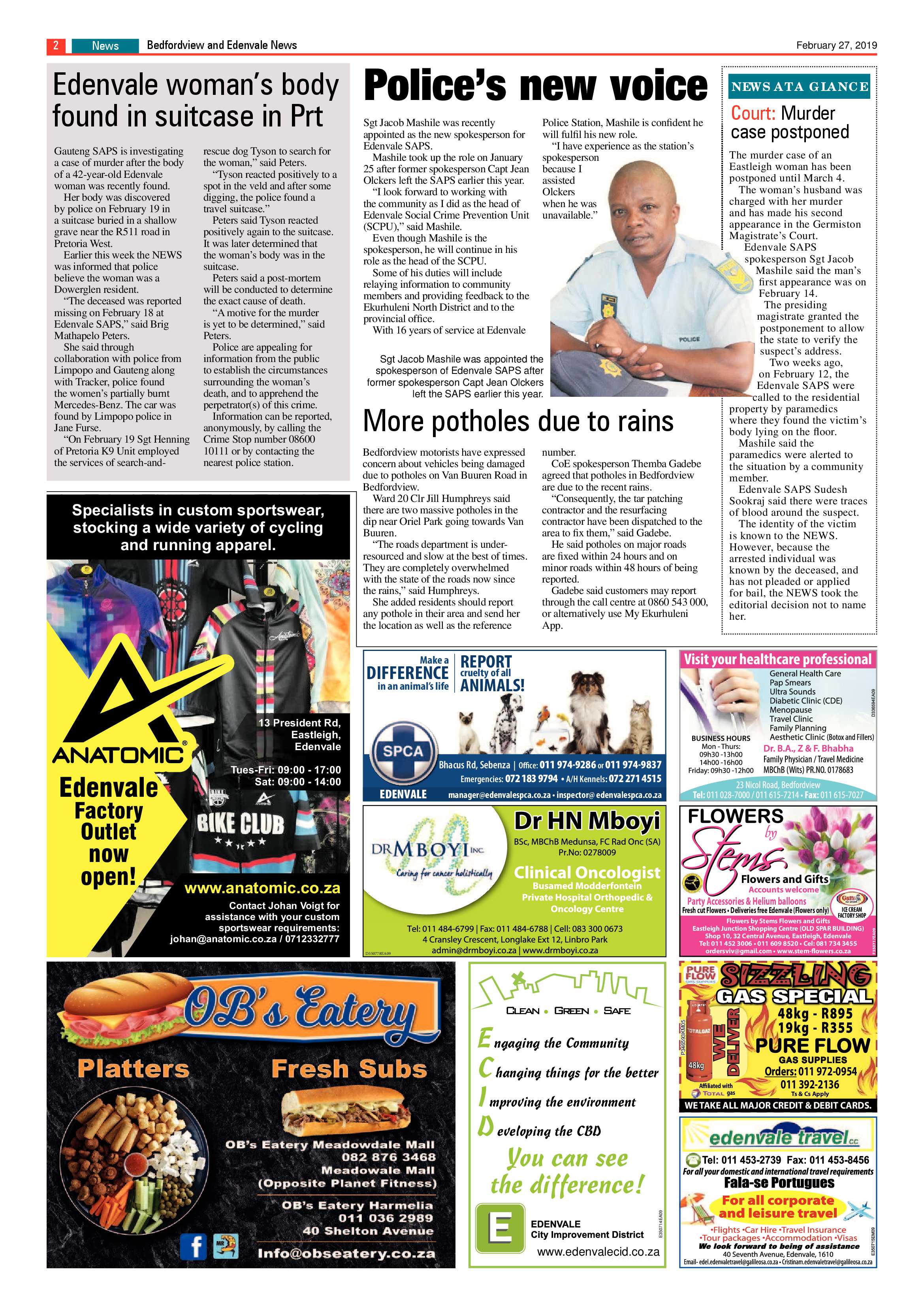 Bedfordview and Edenvale News 27 February 2019 page 2