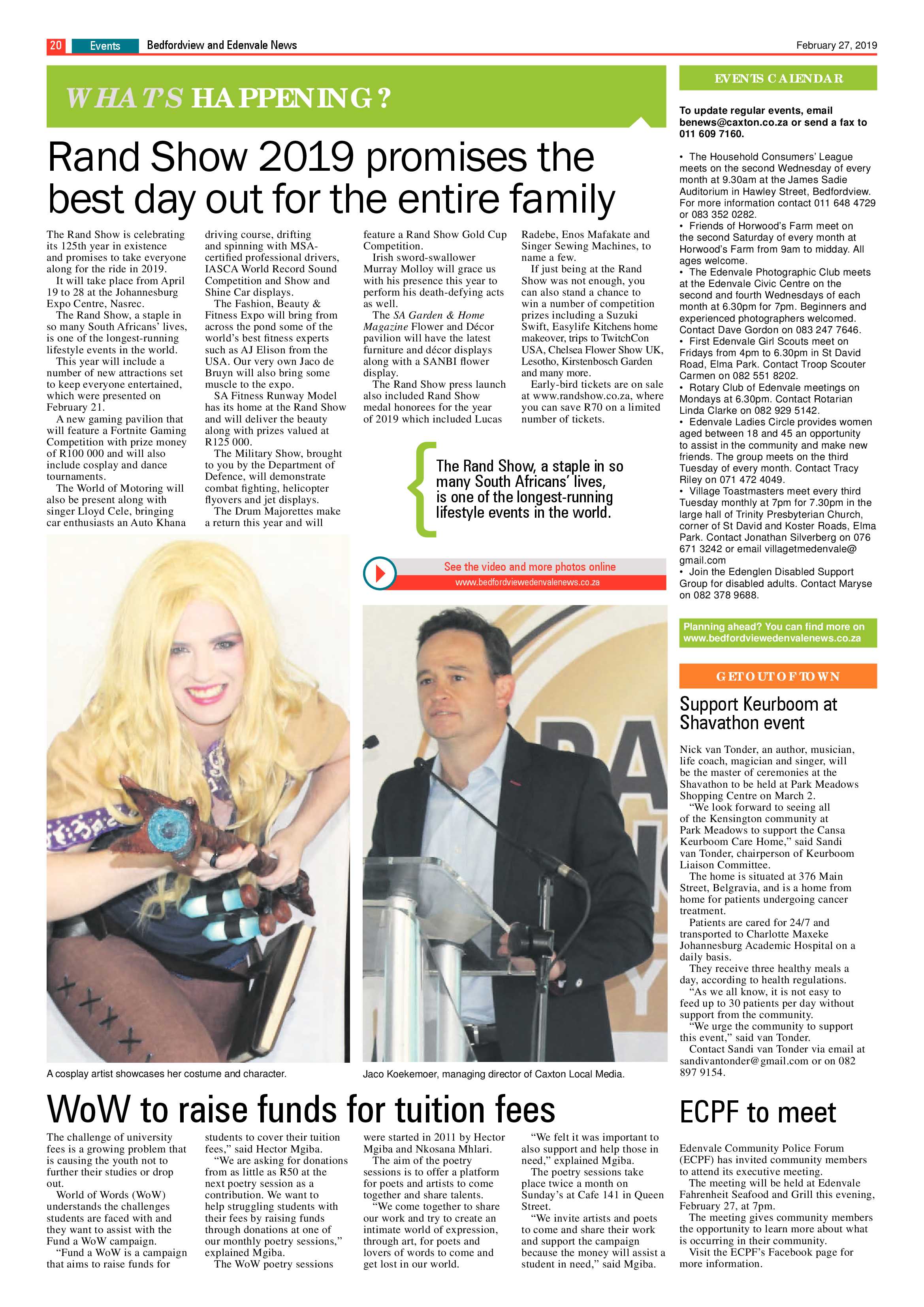 Bedfordview and Edenvale News 27 February 2019 page 20