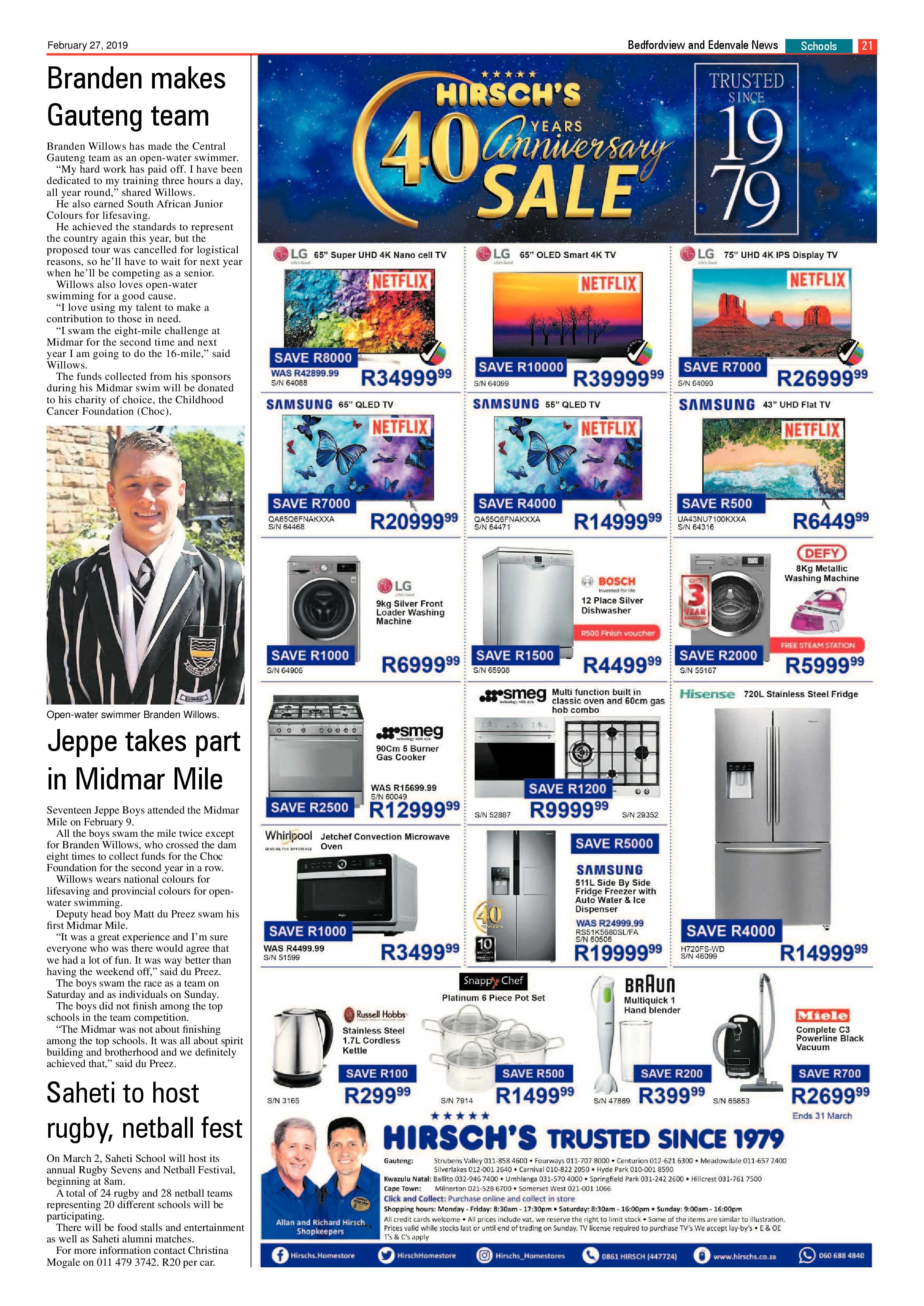 Bedfordview and Edenvale News 27 February 2019 page 21
