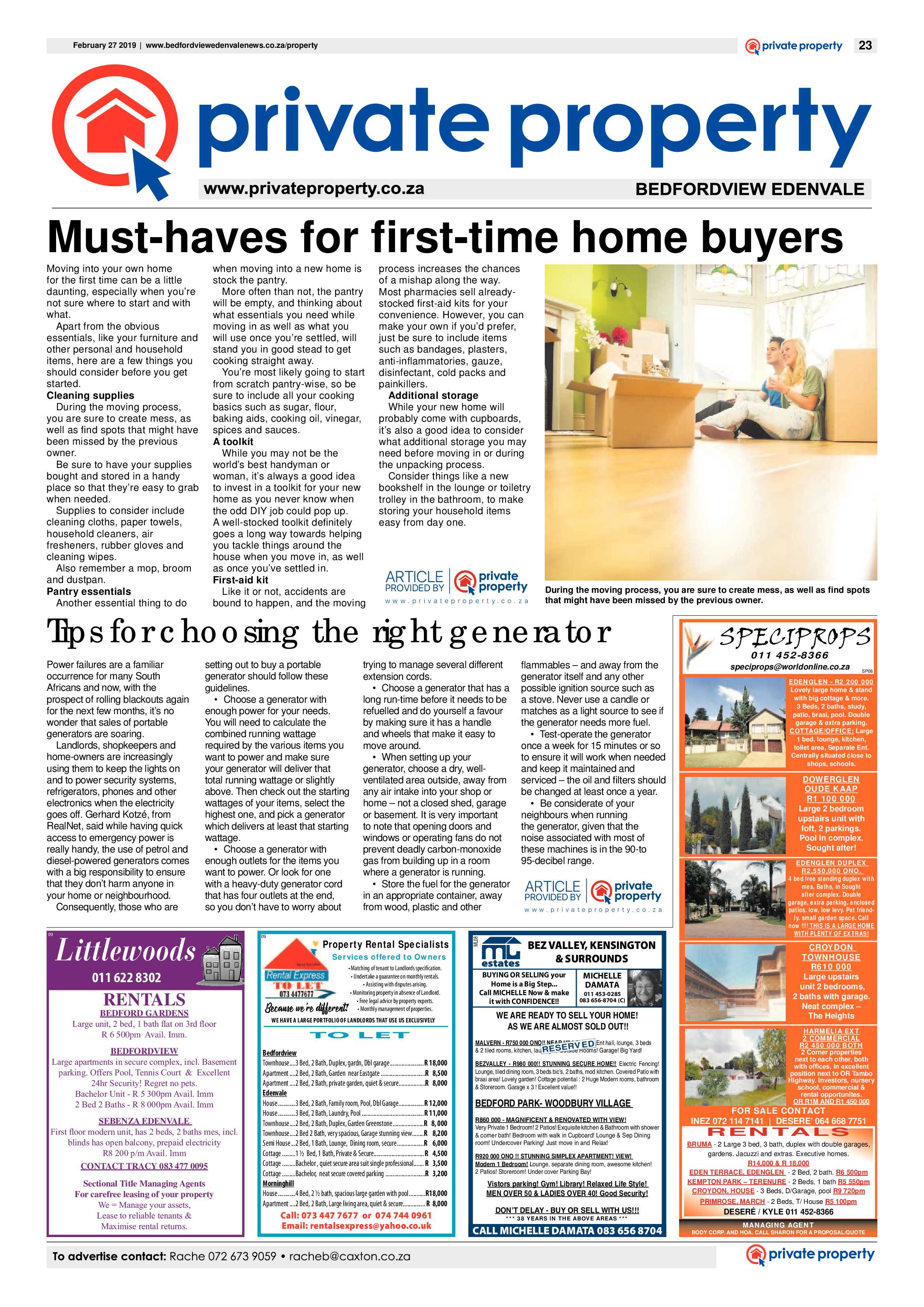 Bedfordview and Edenvale News 27 February 2019 page 23