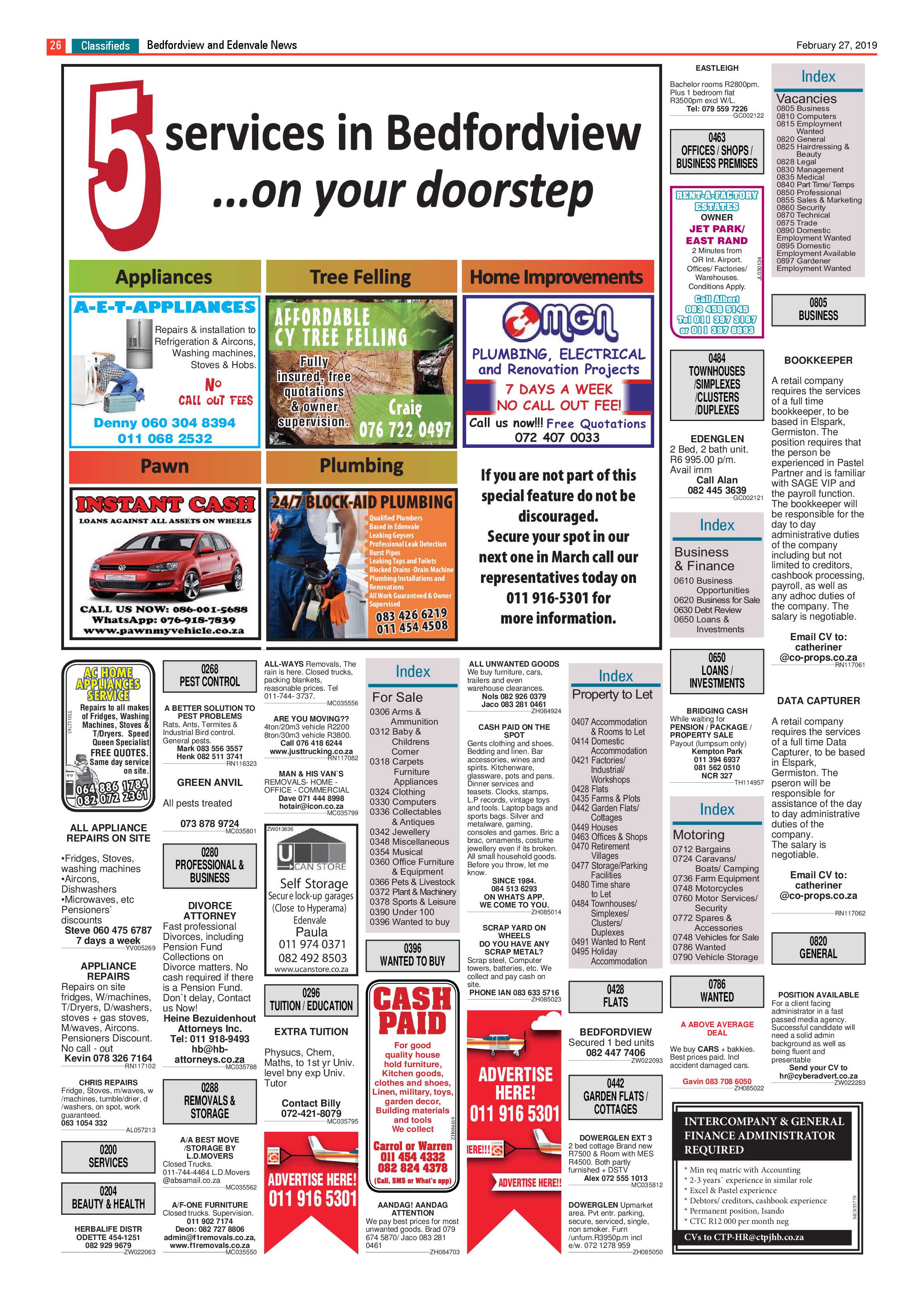 Bedfordview and Edenvale News 27 February 2019 page 26