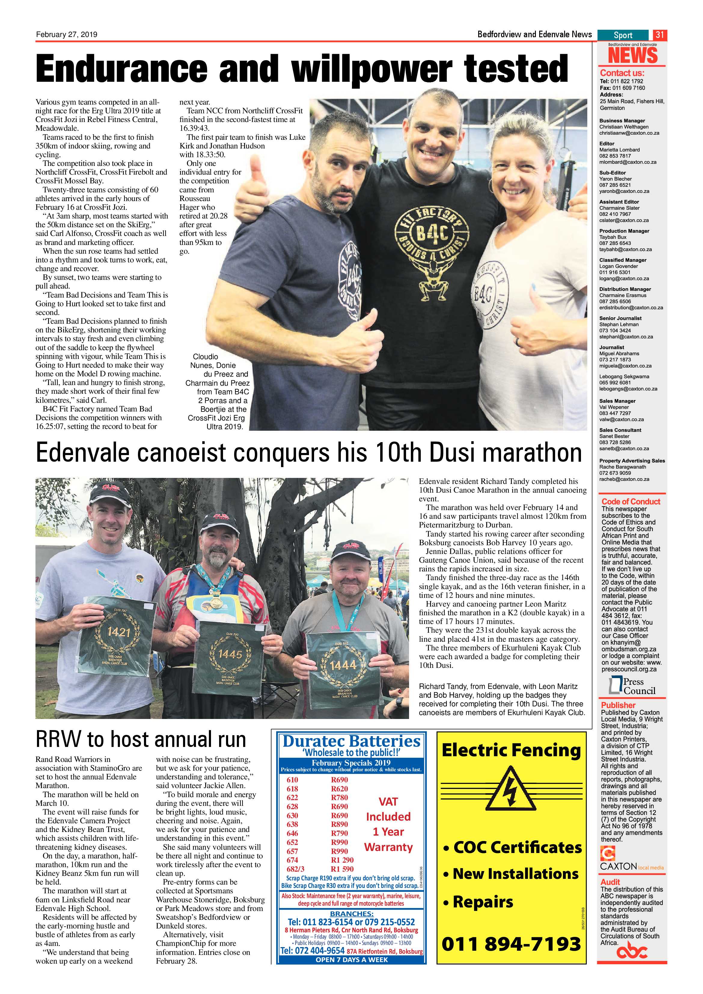 Bedfordview and Edenvale News 27 February 2019 page 31