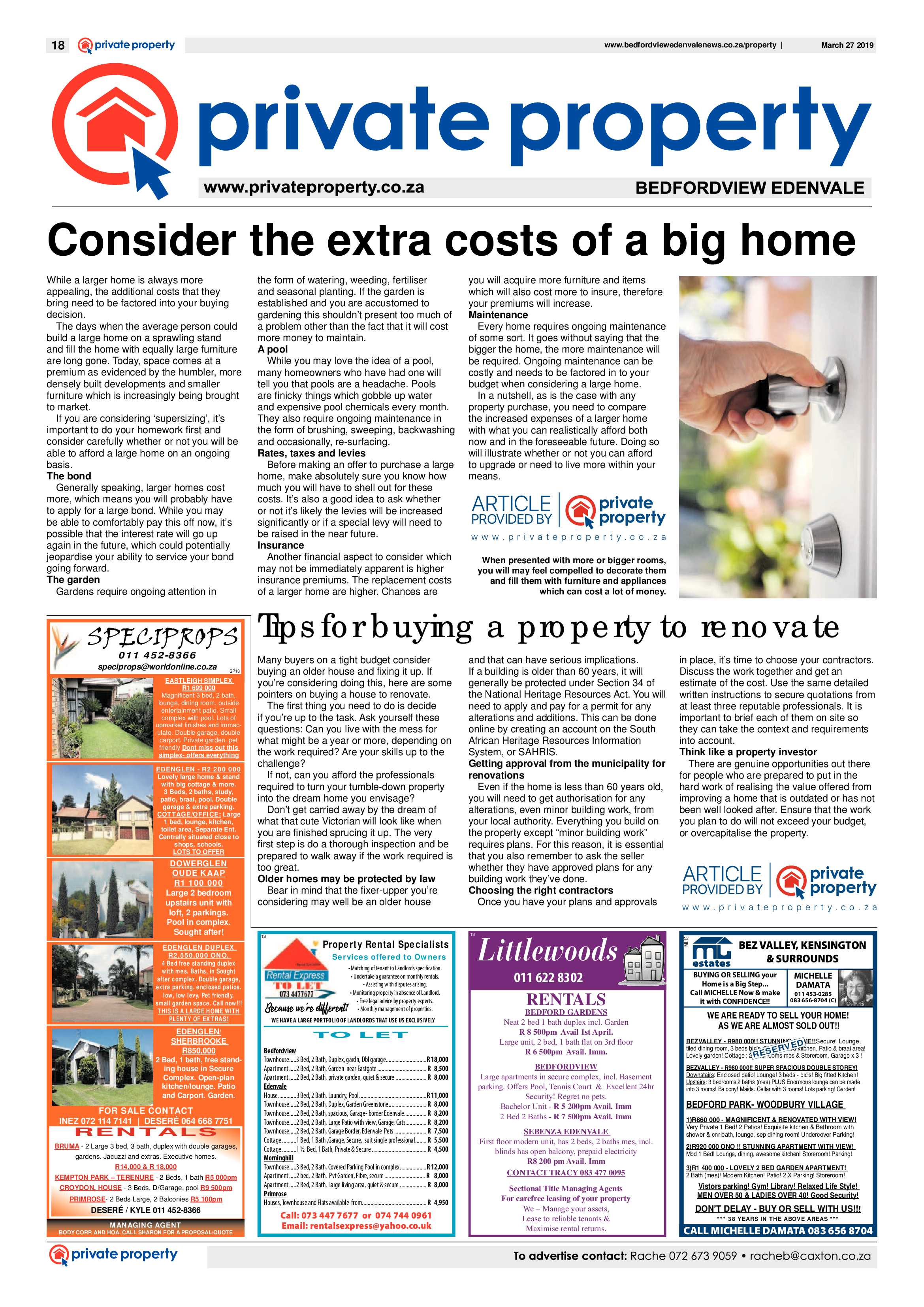Bedfordview and Edenvale News 27 March 2019 page 18