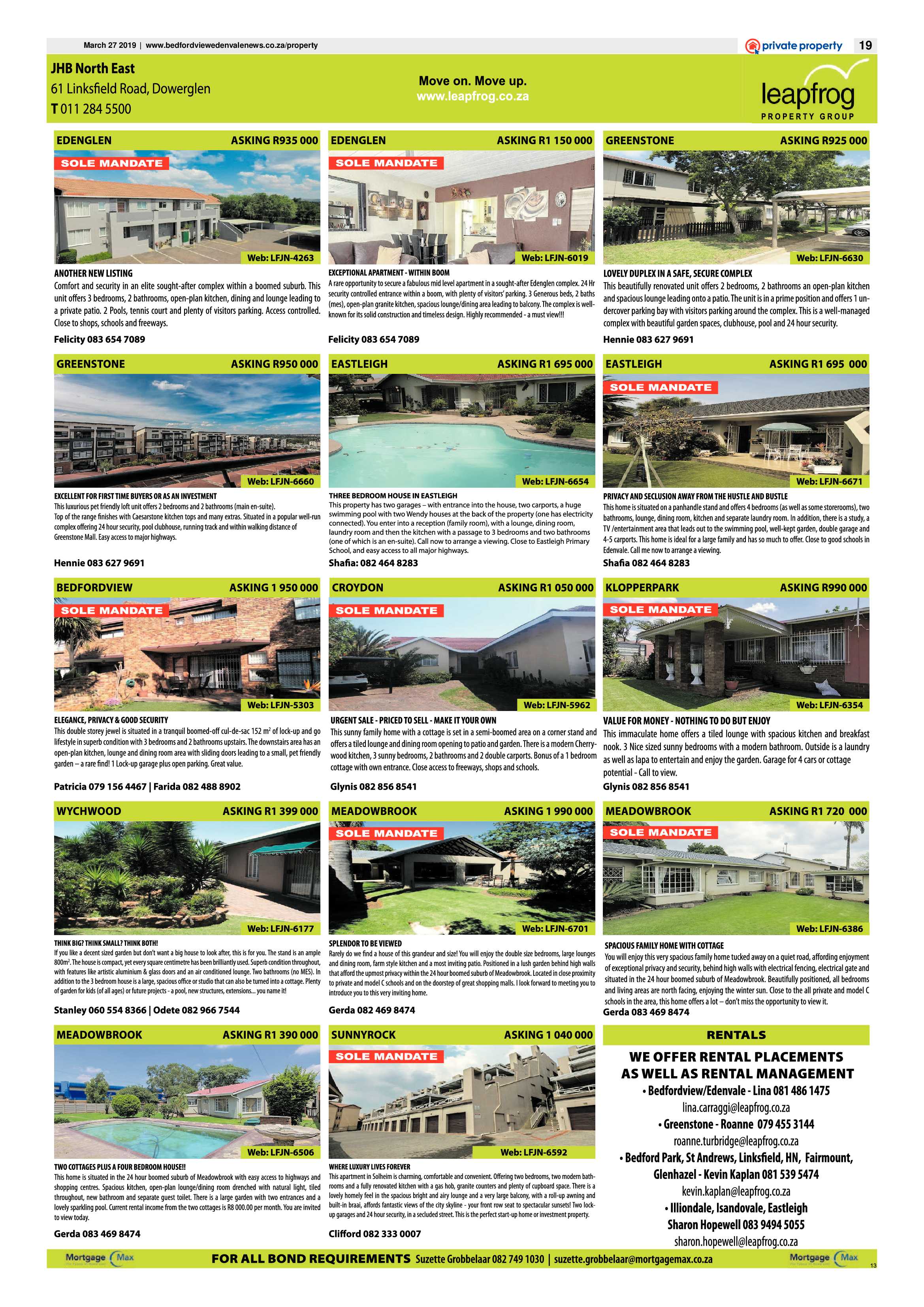 Bedfordview and Edenvale News 27 March 2019 page 19