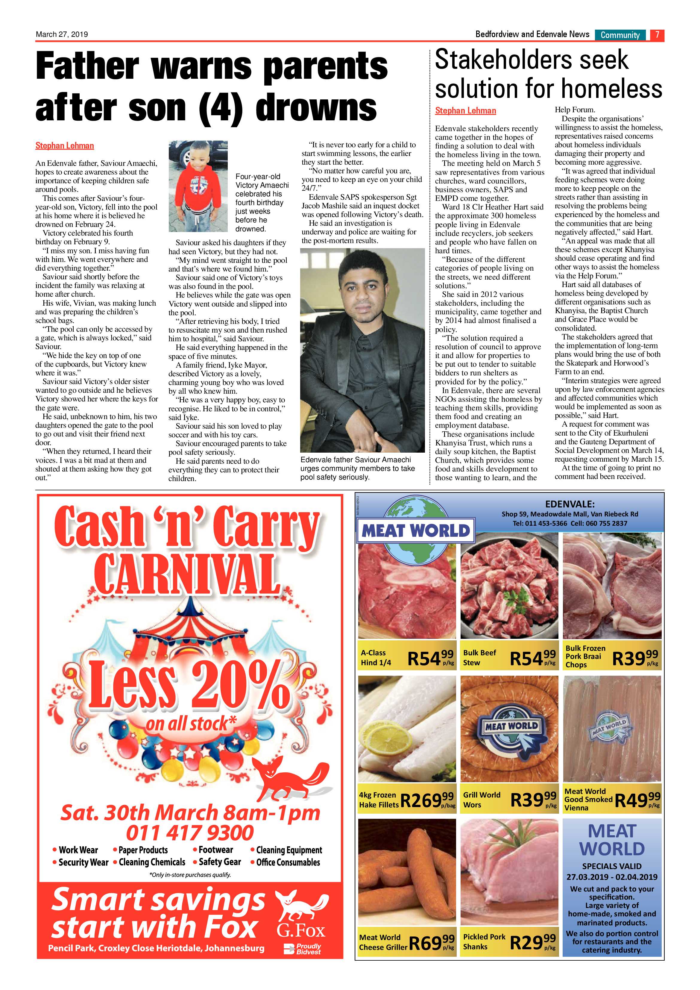 Bedfordview and Edenvale News 27 March 2019 page 7