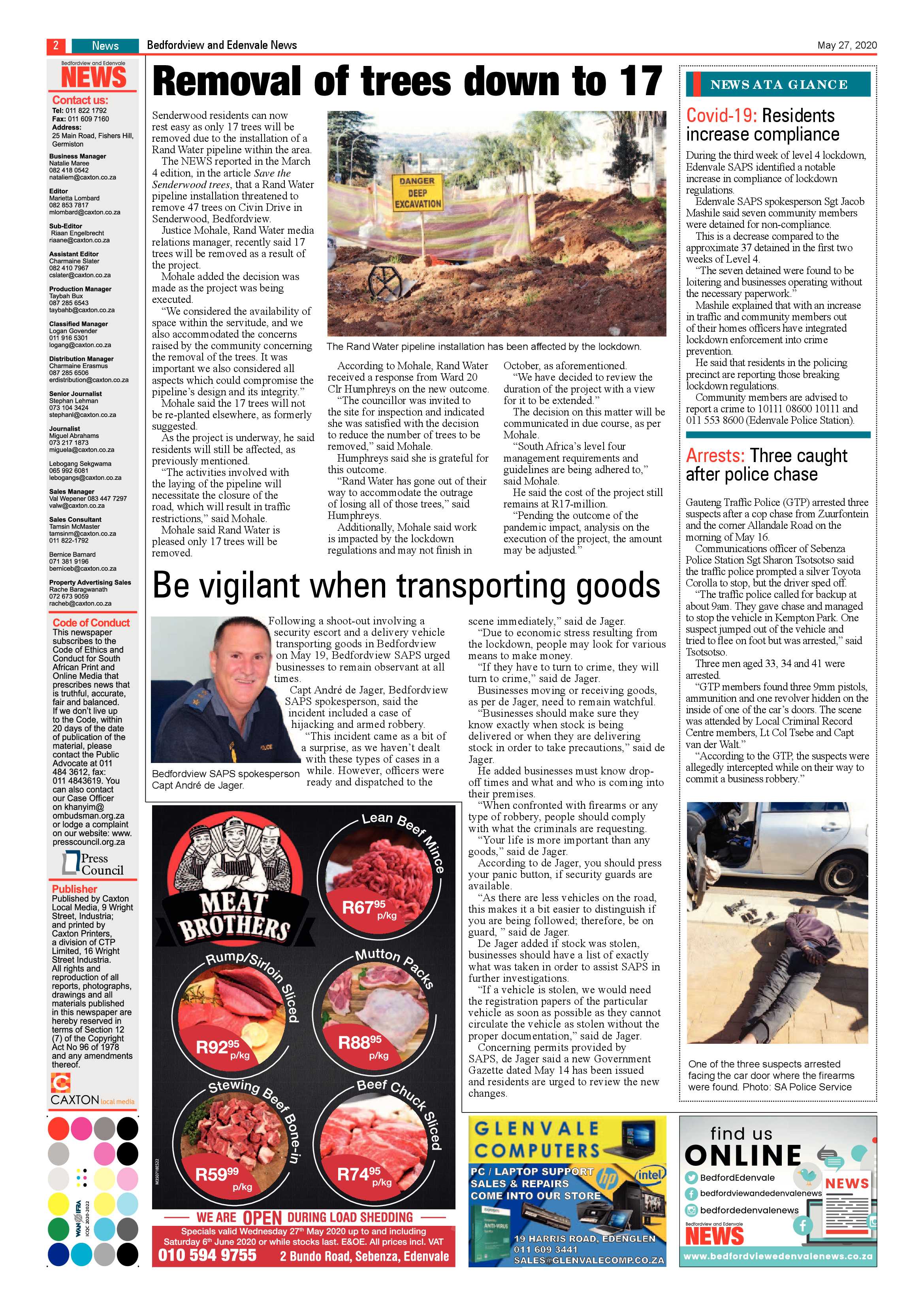 Bedfordview and Edenvale News 27 May 2020 page 2